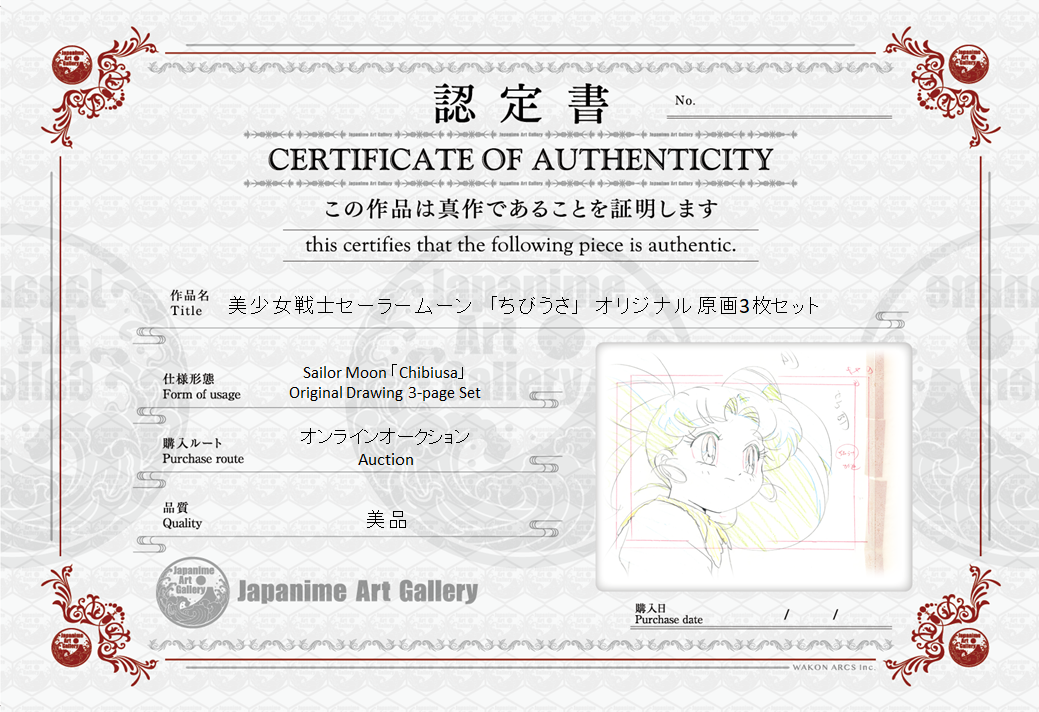Sailor Moon Original Drawing (Chibiusa) 3-page set