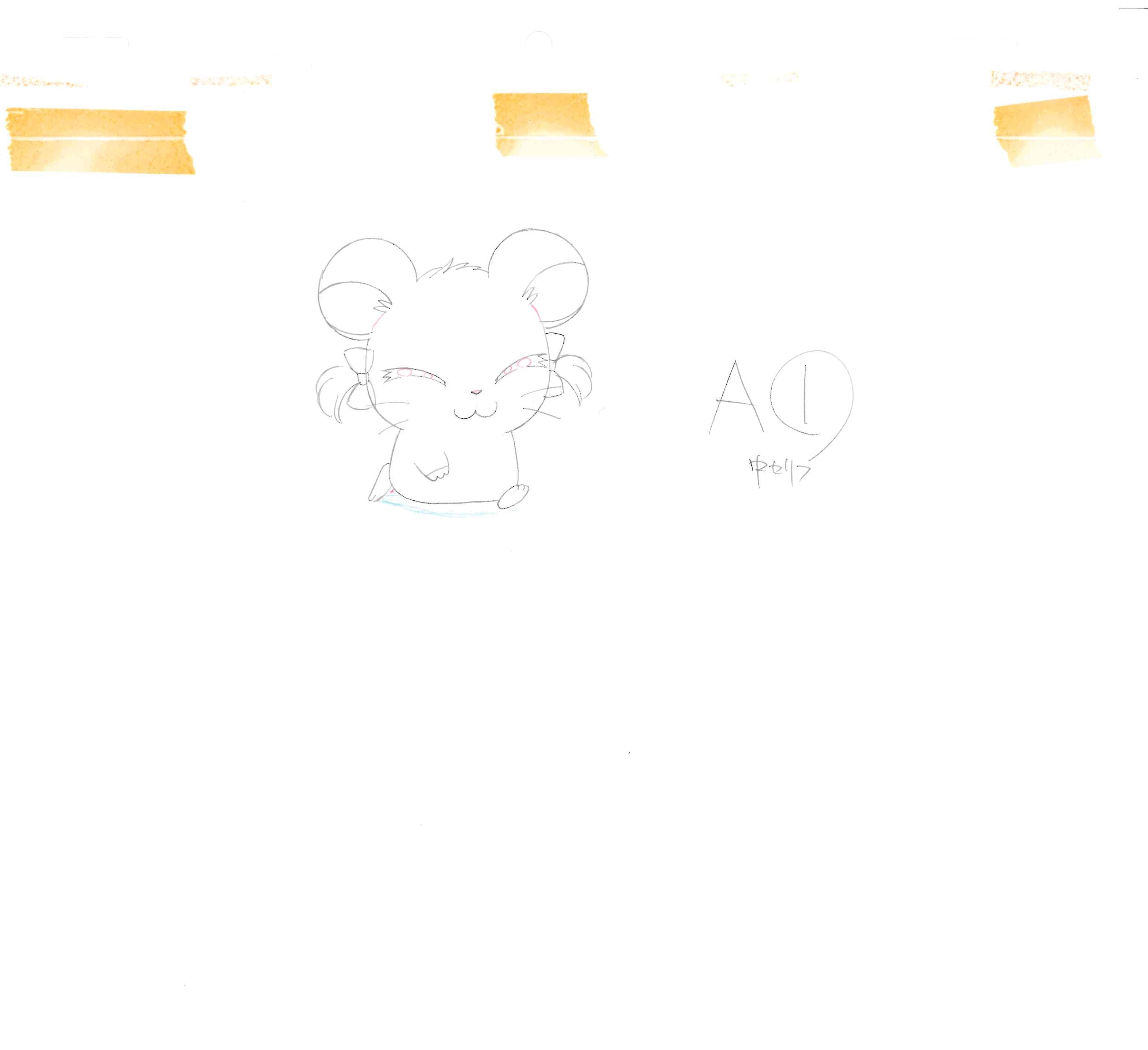 Hamtaro Original Drawing (Bijou) 3-page Set