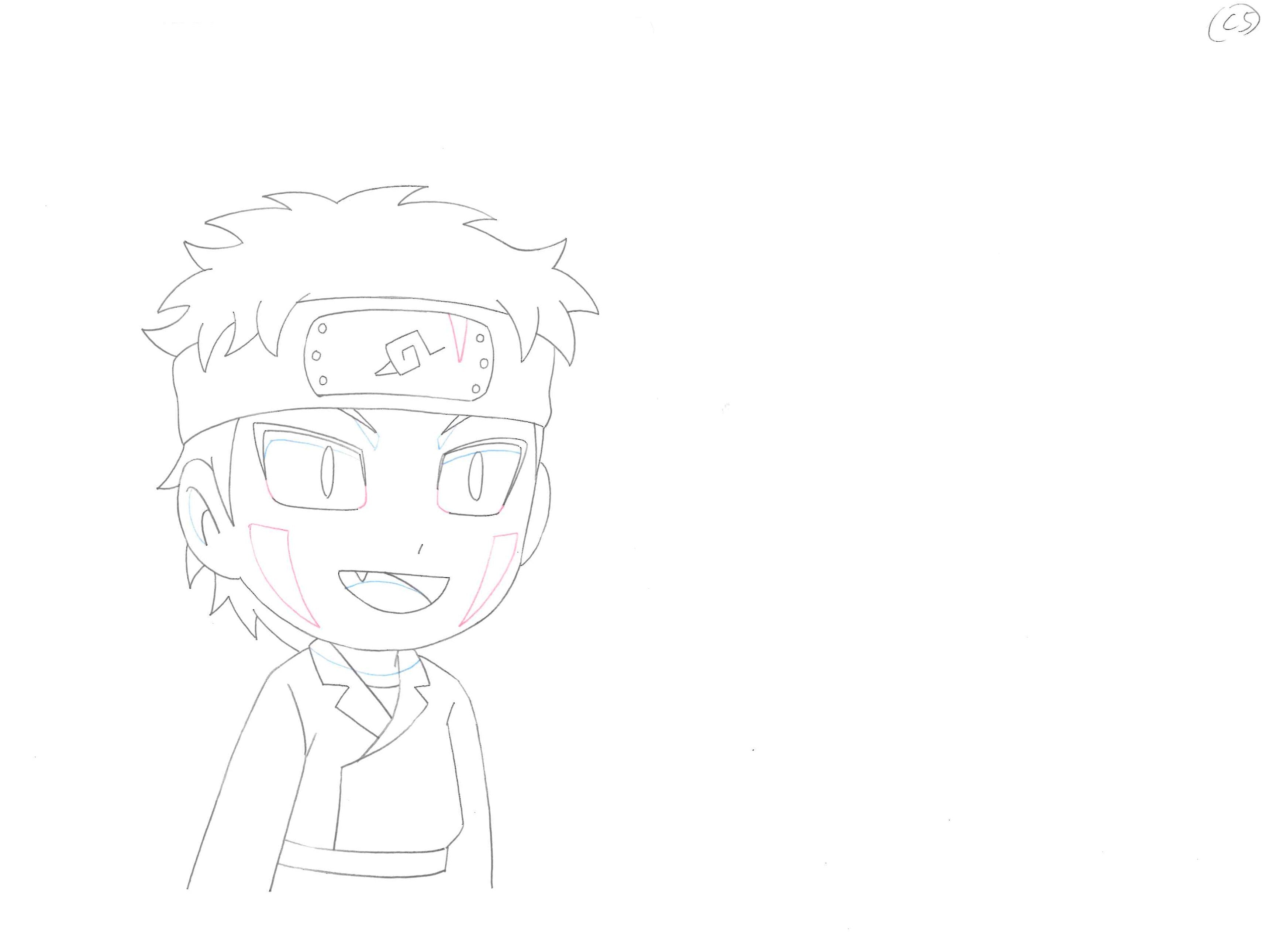 Naruto: Boceto original (Neji) Set de 2 páginas