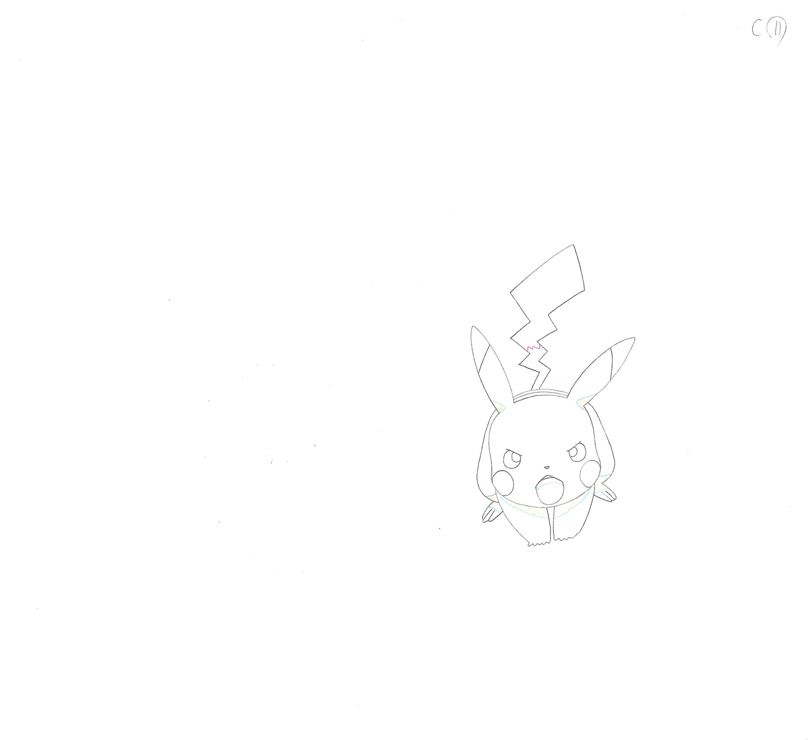 Pokemon Original Genga (Pikachu)