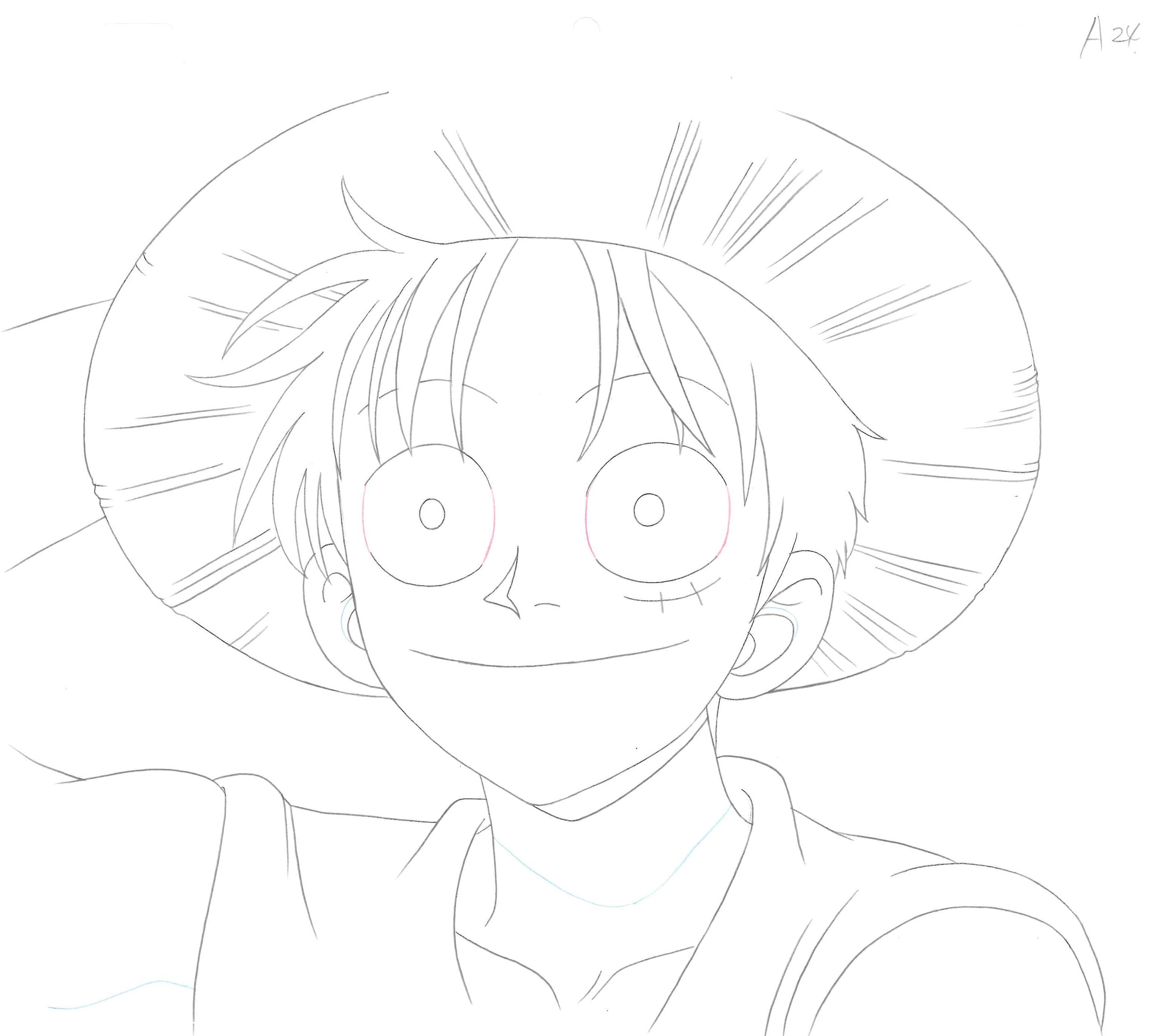 Boceto original de One Piece (Luffy)