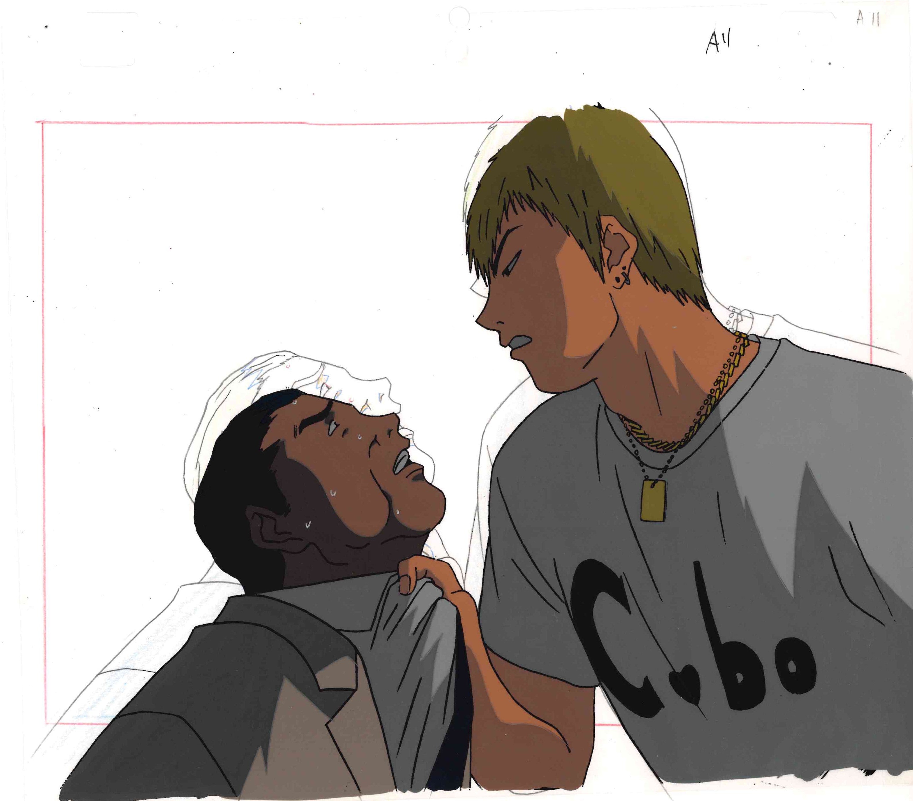 GTO Original Cel and Douga (Eikichi Onizuka) 2-Piece Set