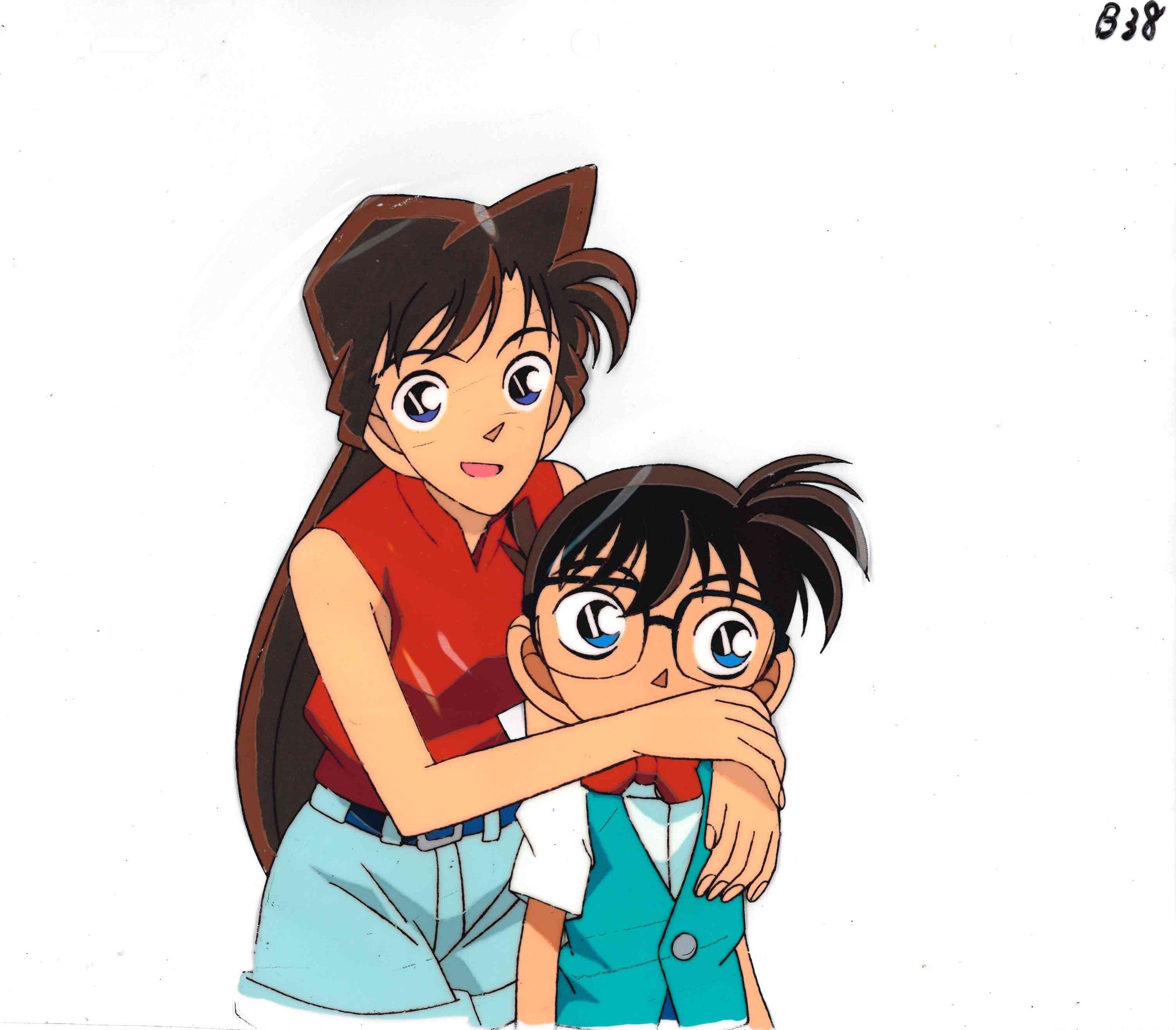 Detective Conan Original Cel and Douga (Ran Mouri, Conan Edogawa) 2-Piece Set