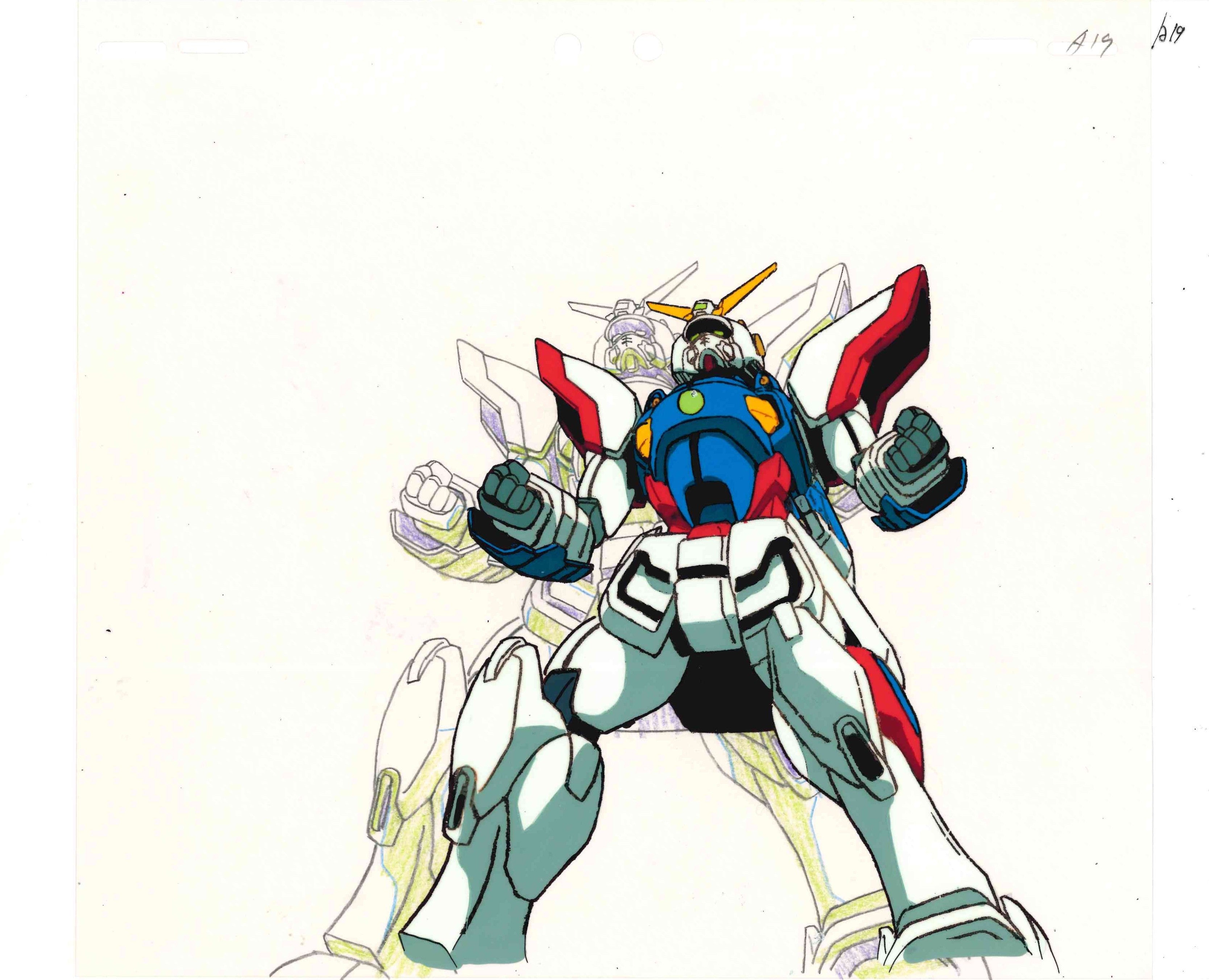 Mobile Fighter G Gundam Original Cel and Douga (Shining Gundam) 2-Piece Set