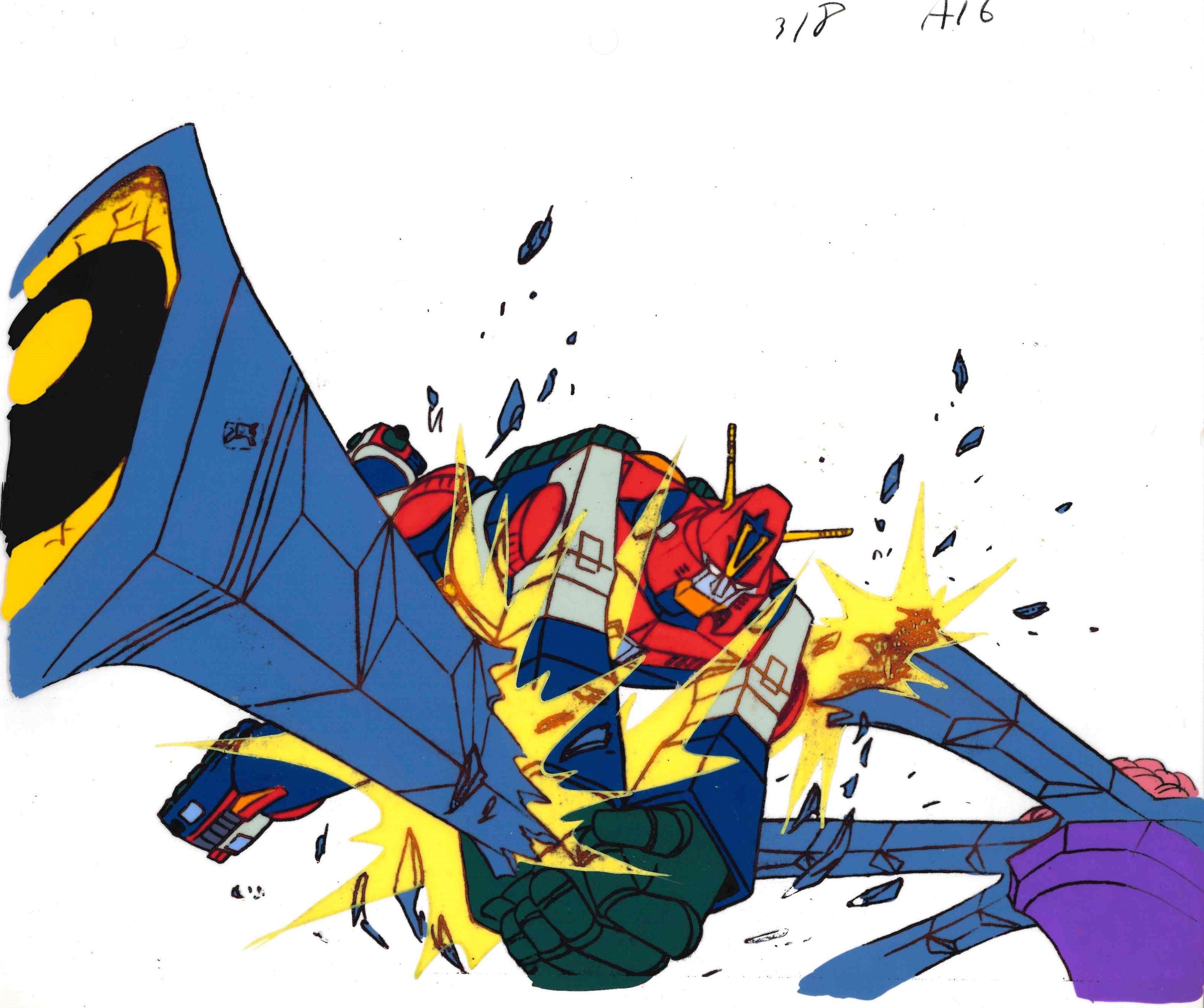 Super Electromagnetic Robot Combattler V Original Cel and Douga (Combattler V) 2-Piece Set