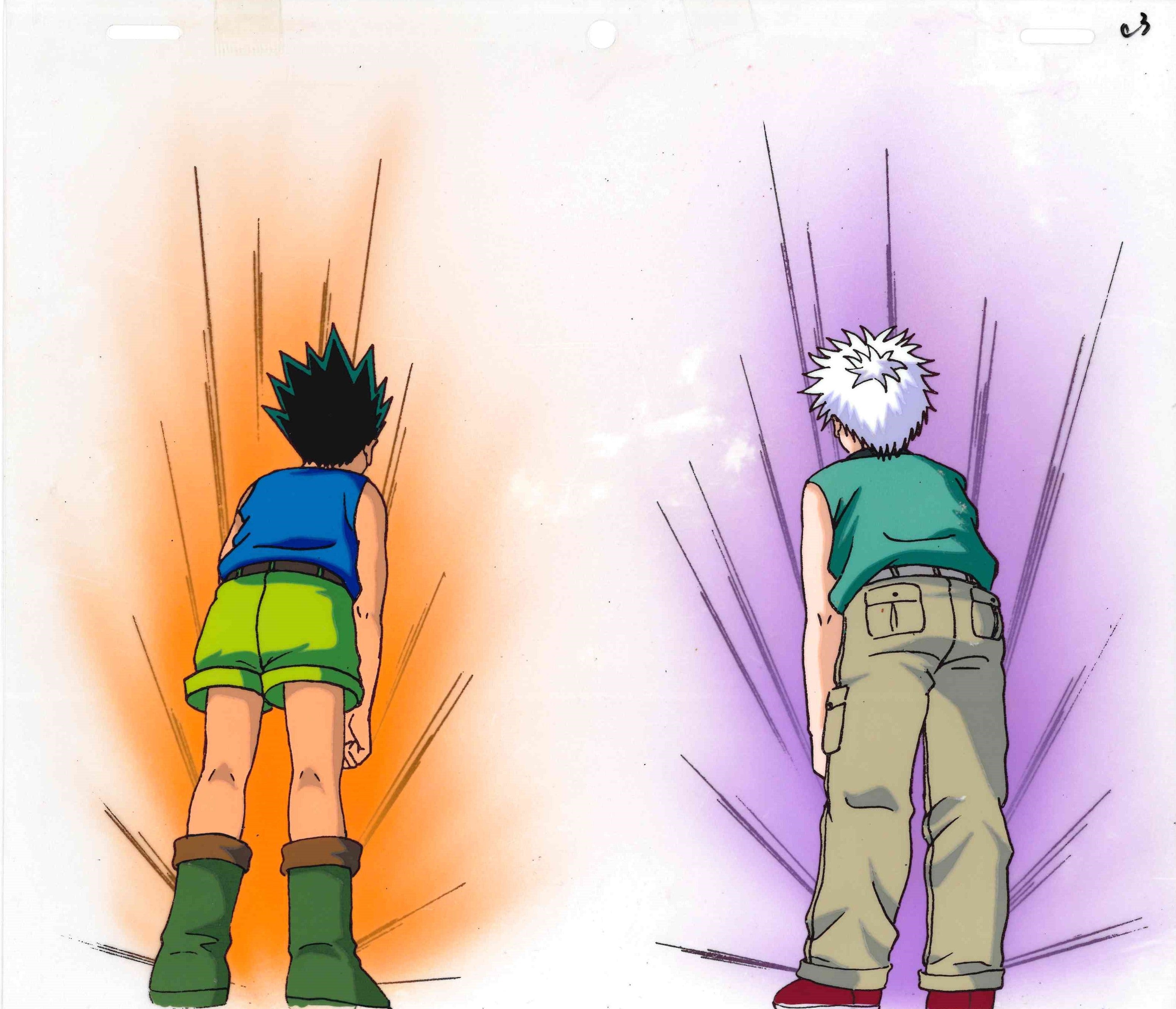 Hunter x Hunter Cella originale e douga (Killua Zoldyck,Gon Freecss) set da 4 pezzi