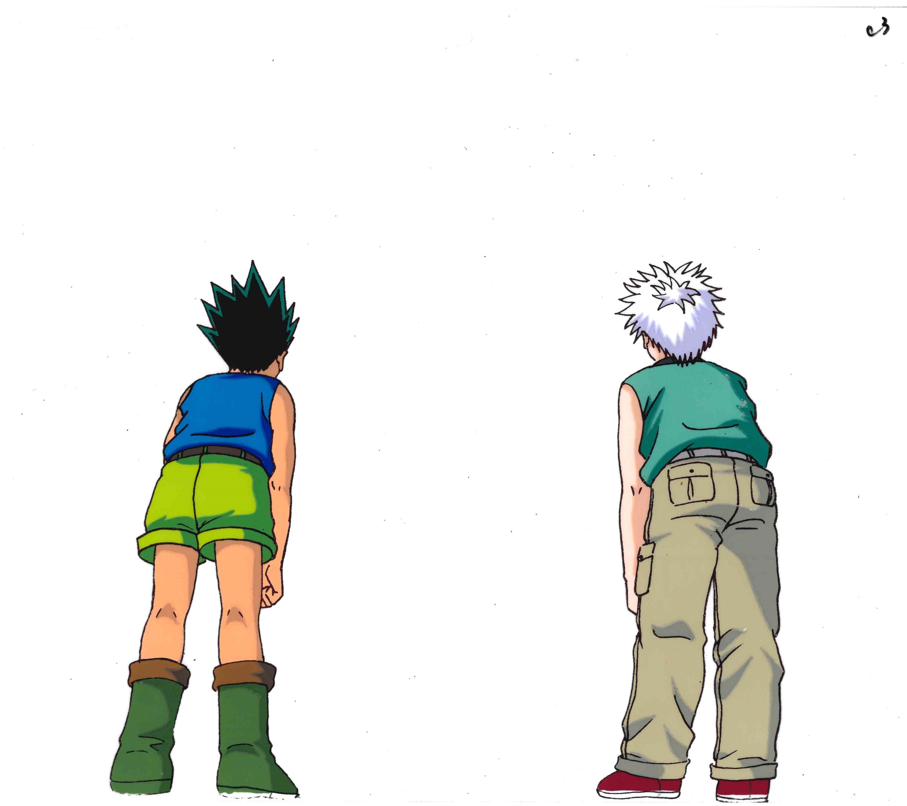 Hunter x Hunter Cella originale e douga (Killua Zoldyck,Gon Freecss) set da 4 pezzi