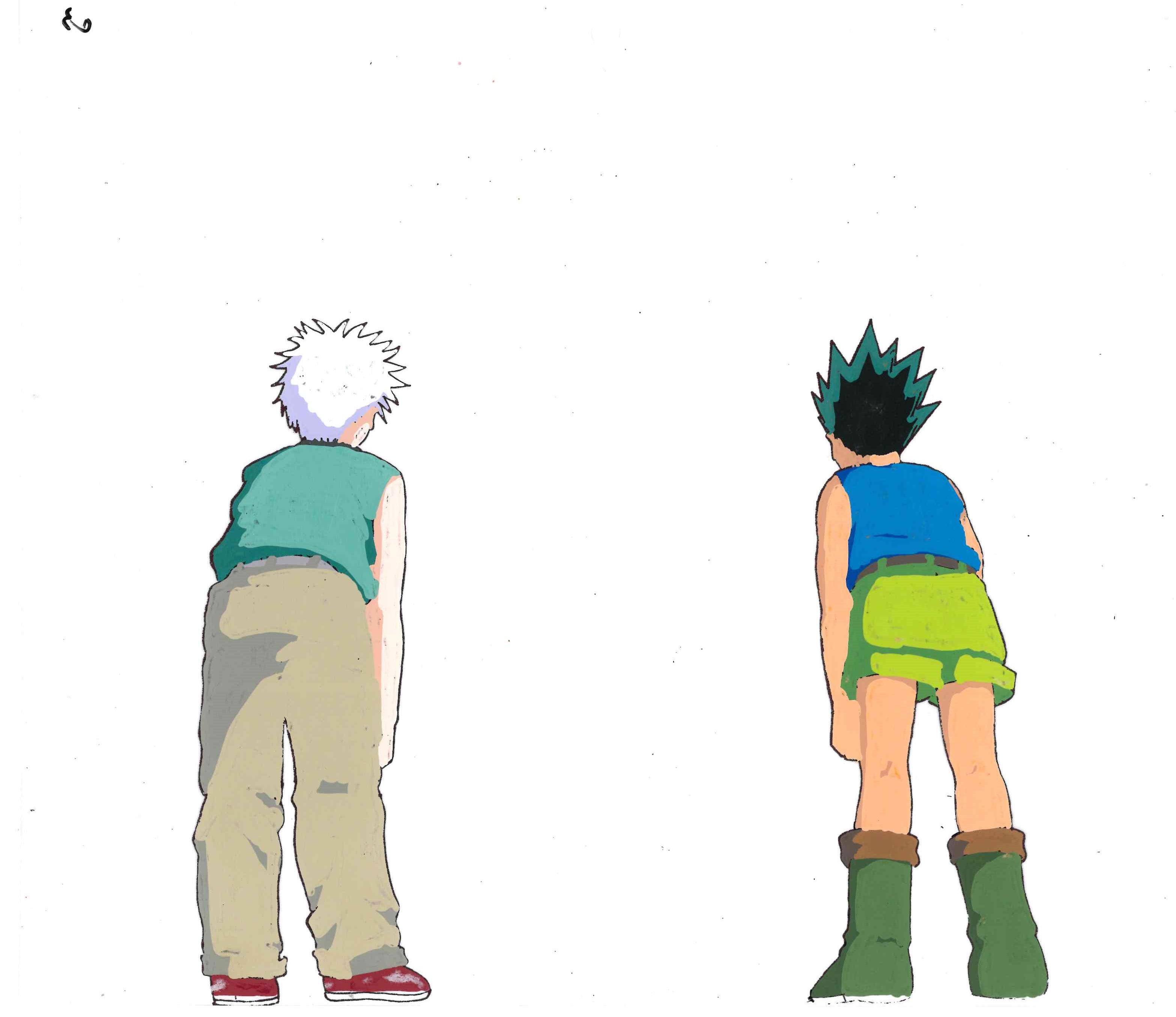 Hunter x Hunter Cella originale e douga (Killua Zoldyck,Gon Freecss) set da 4 pezzi