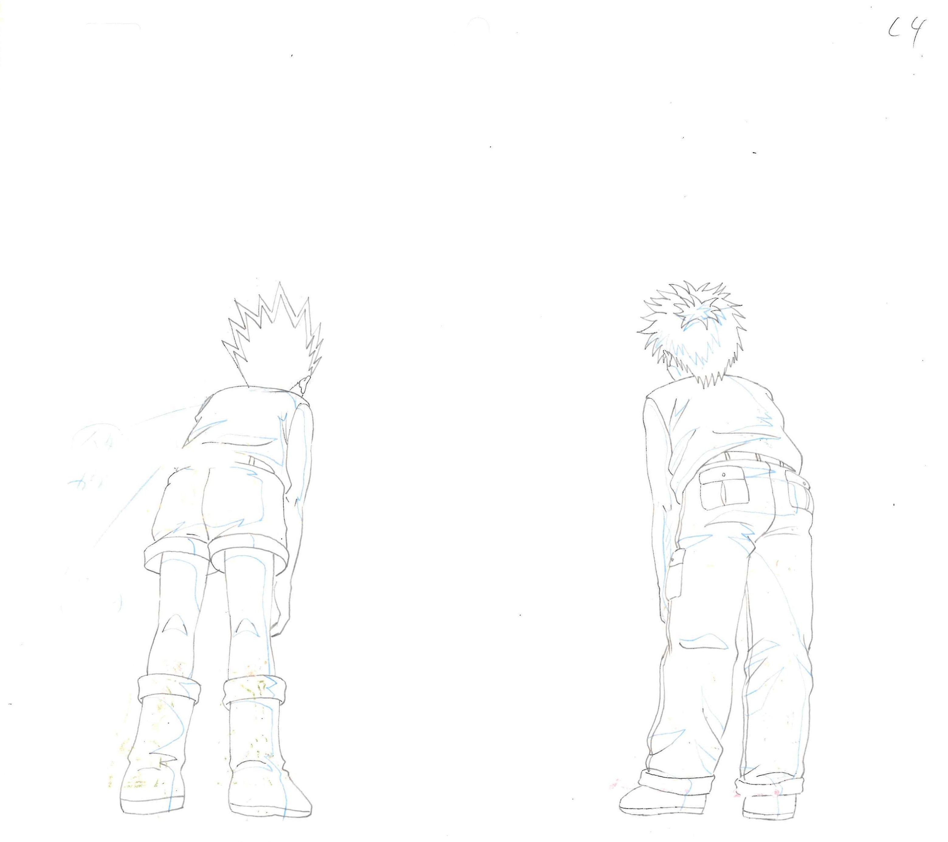 Hunter x Hunter Cella originale e douga (Killua Zoldyck,Gon Freecss) set da 4 pezzi