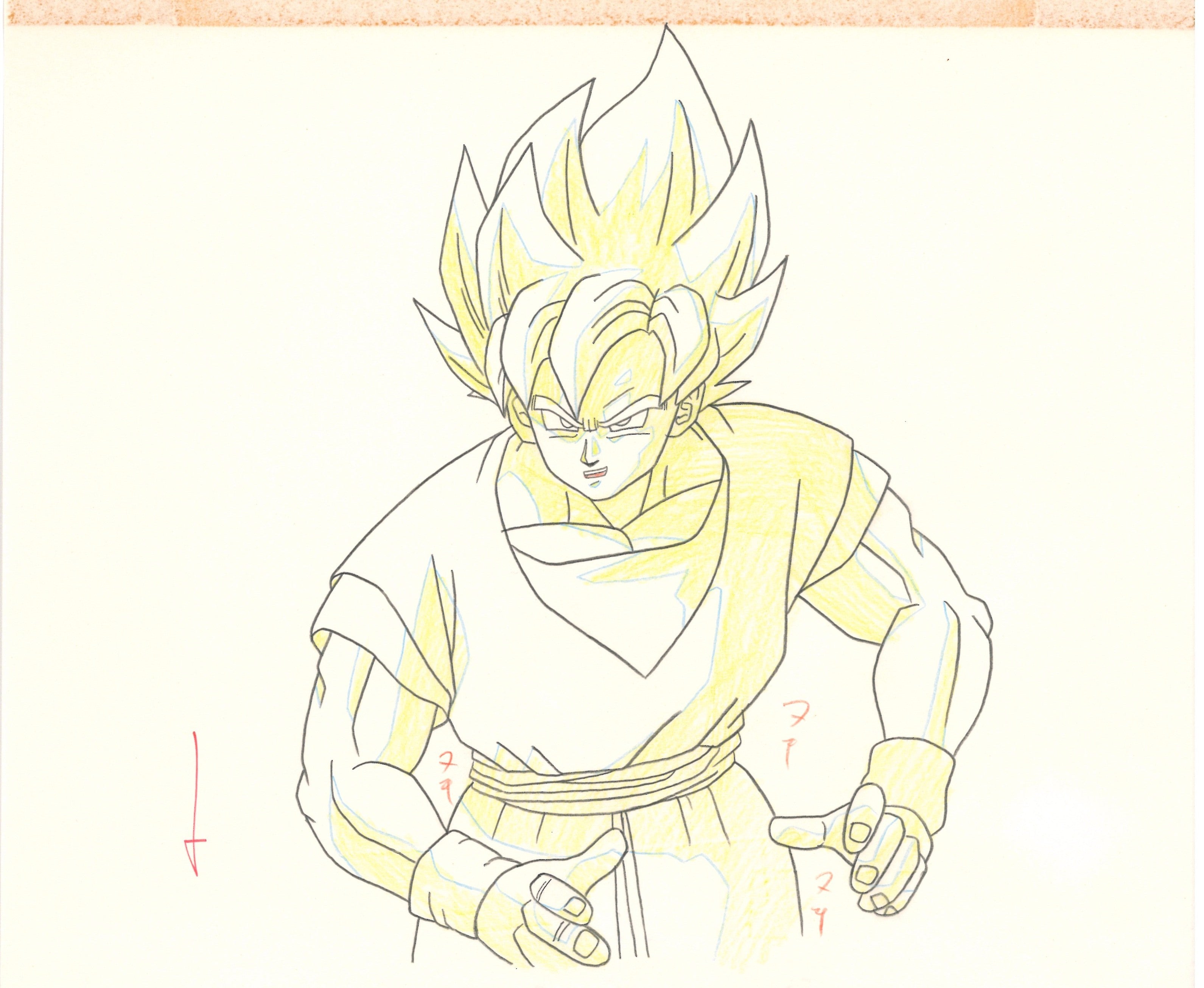 Dragonball Original Cel, Drawing and Background (Goku)