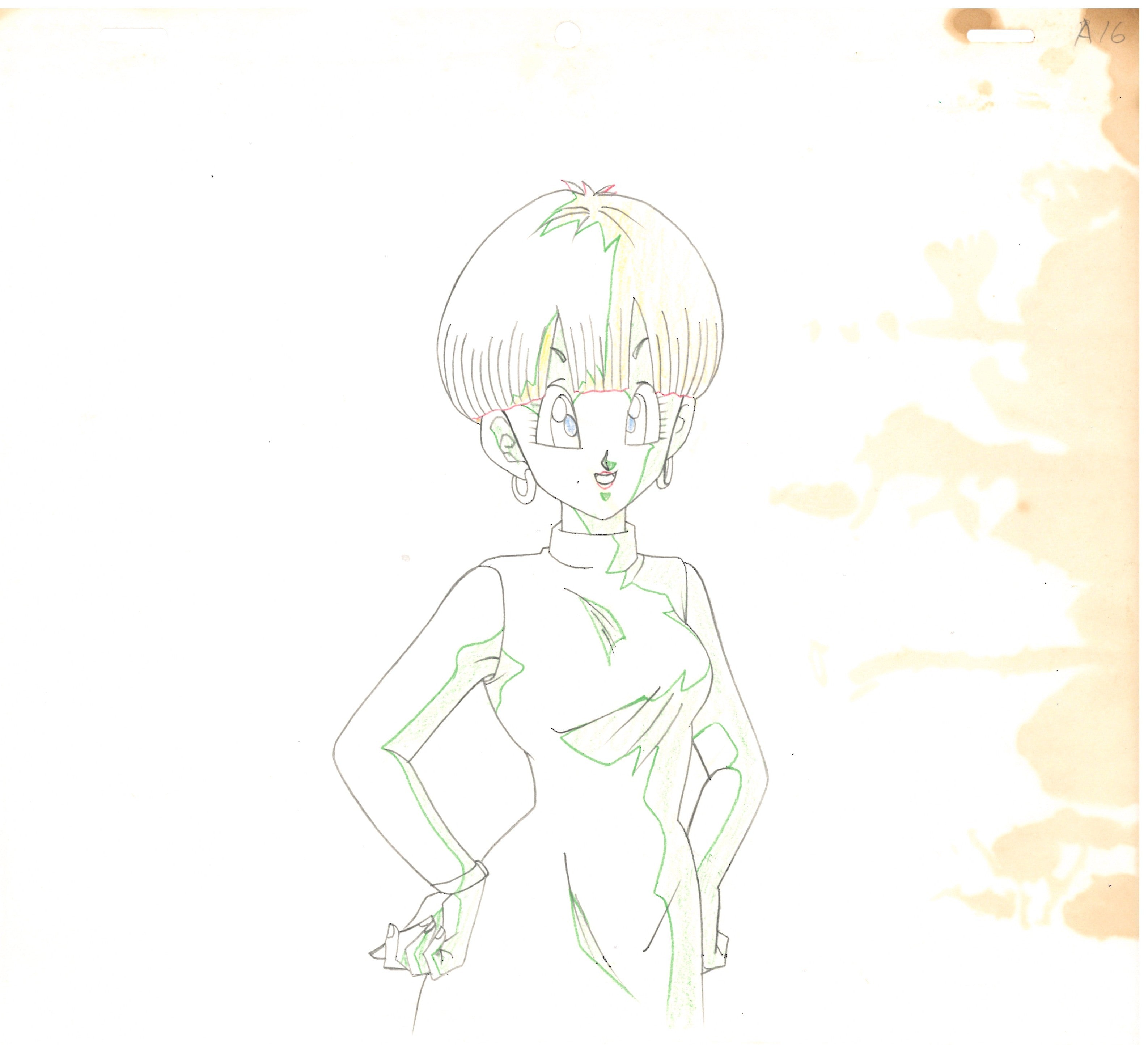 Dragonball Original Cel and Drawing (Bulma)