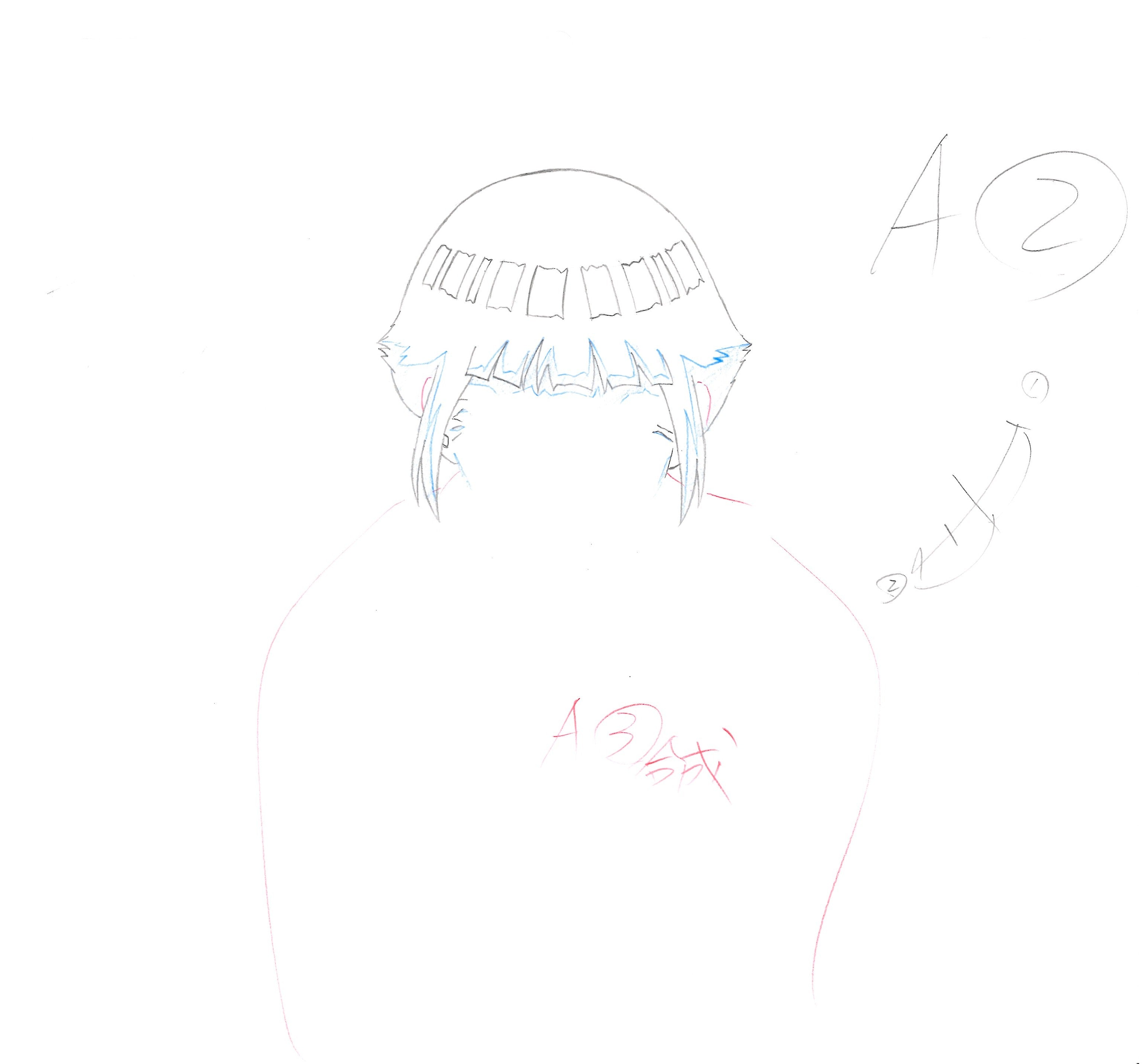 Naruto Original Sketch (Hinata) 2 pages Set