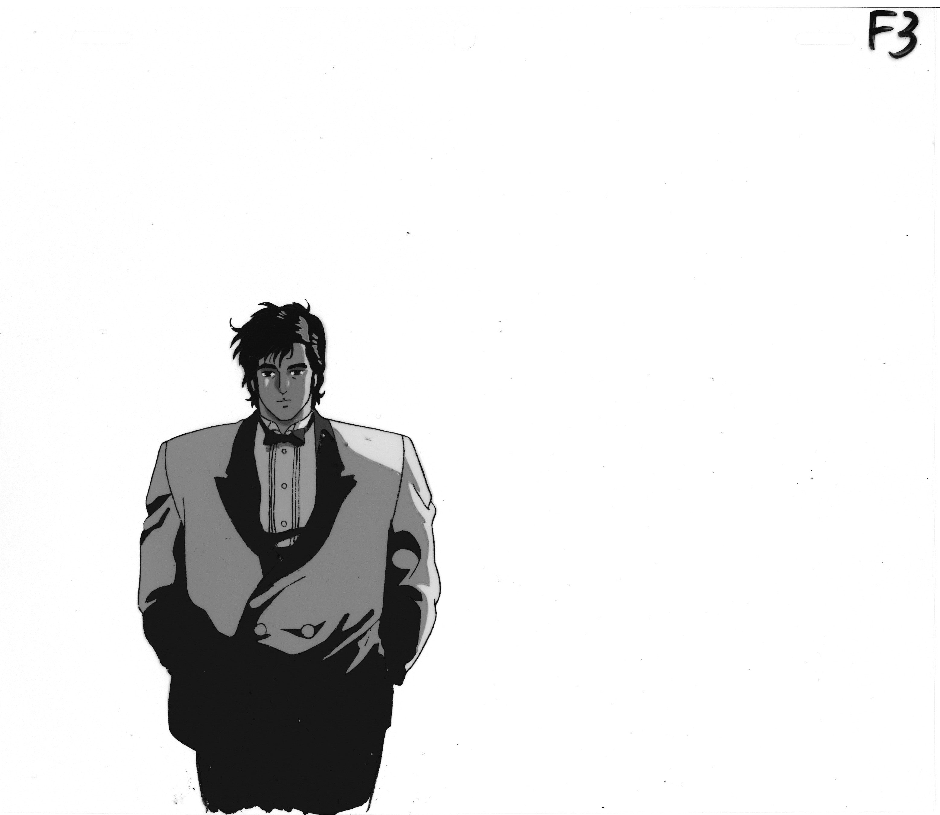 City Hunter Original Cel and Drawing (Ryo Saeba)