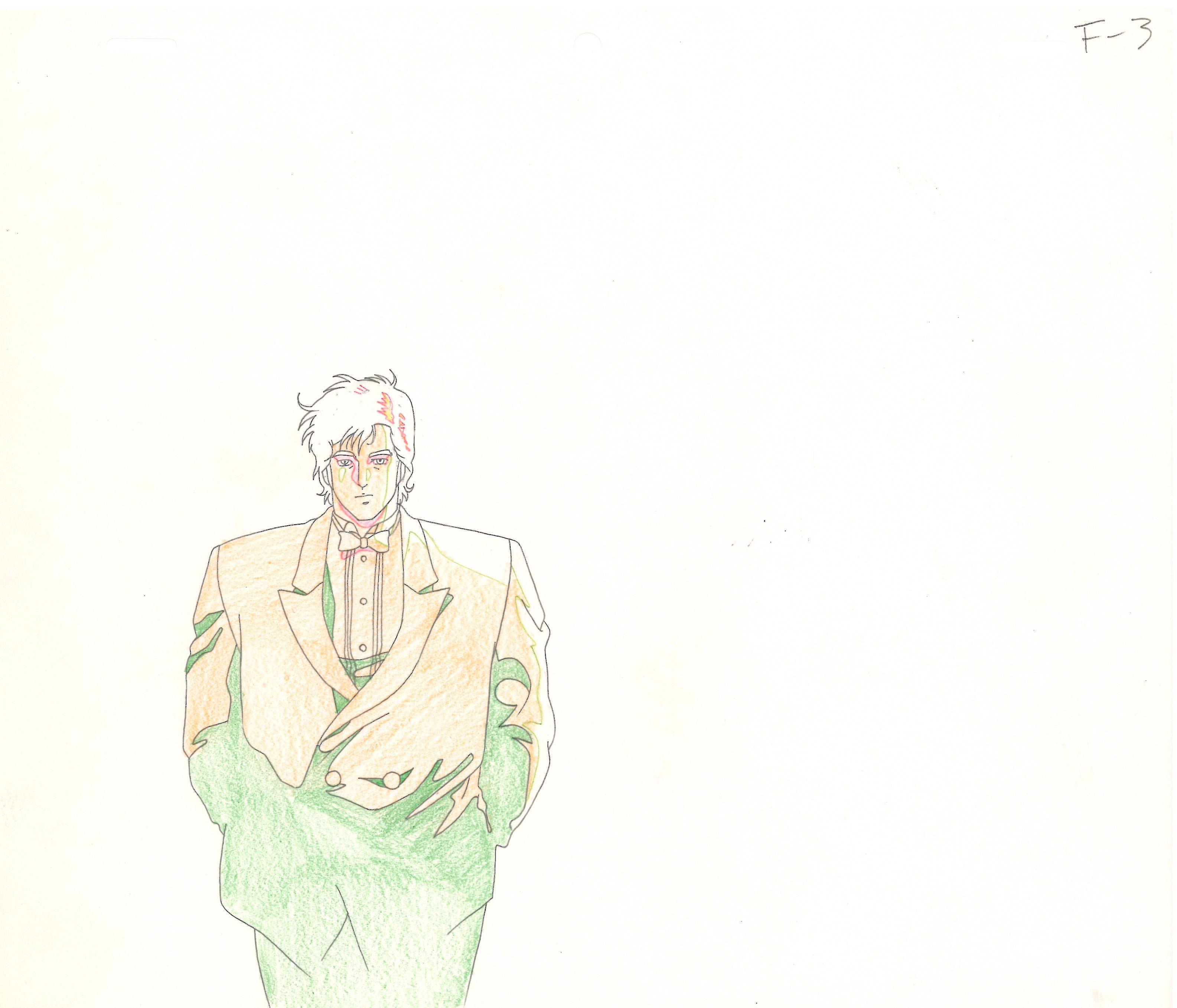 City Hunter Original Cel and Drawing (Ryo Saeba)