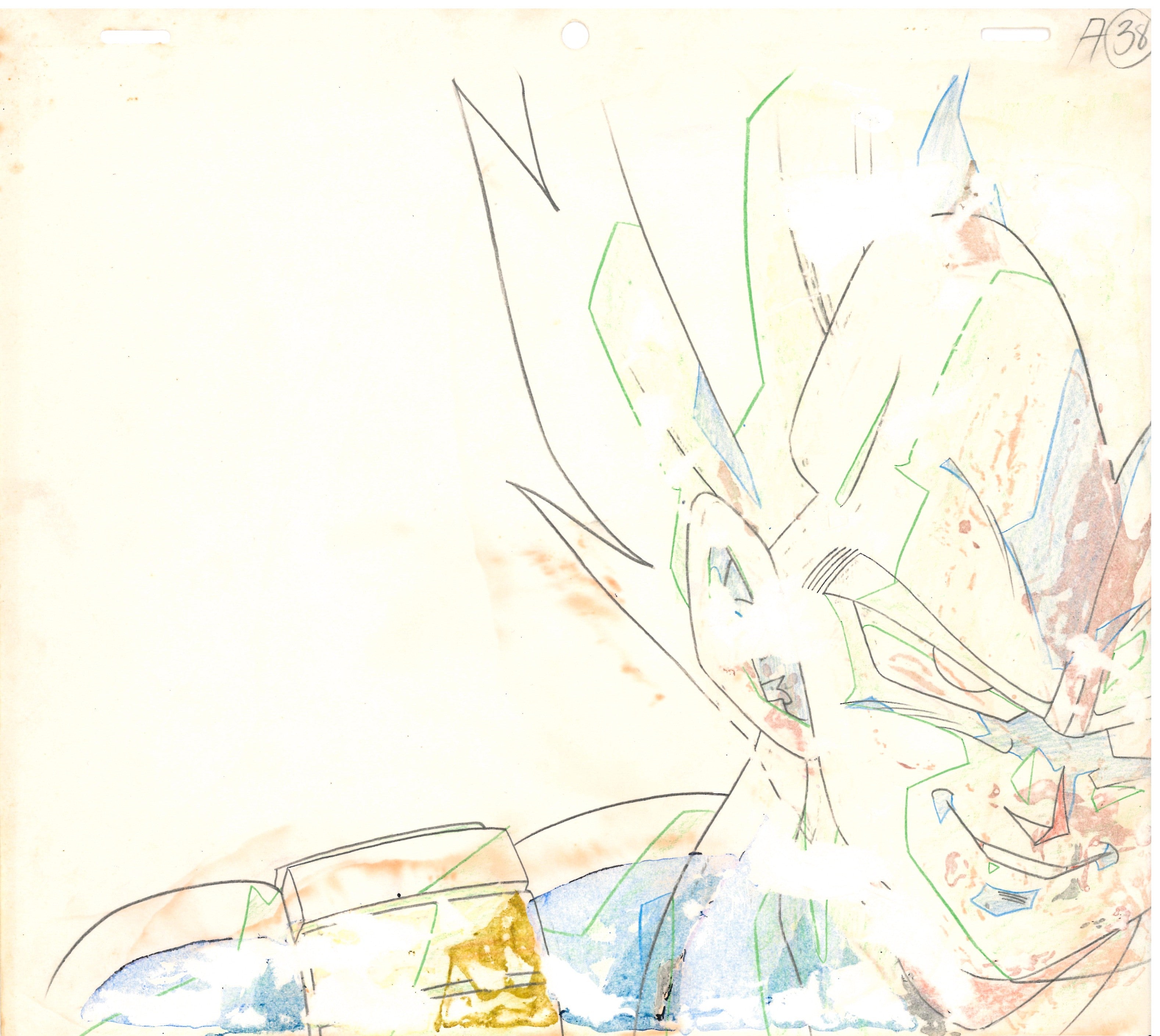 Dragonball Original Cel and Drawing (Vegeta)