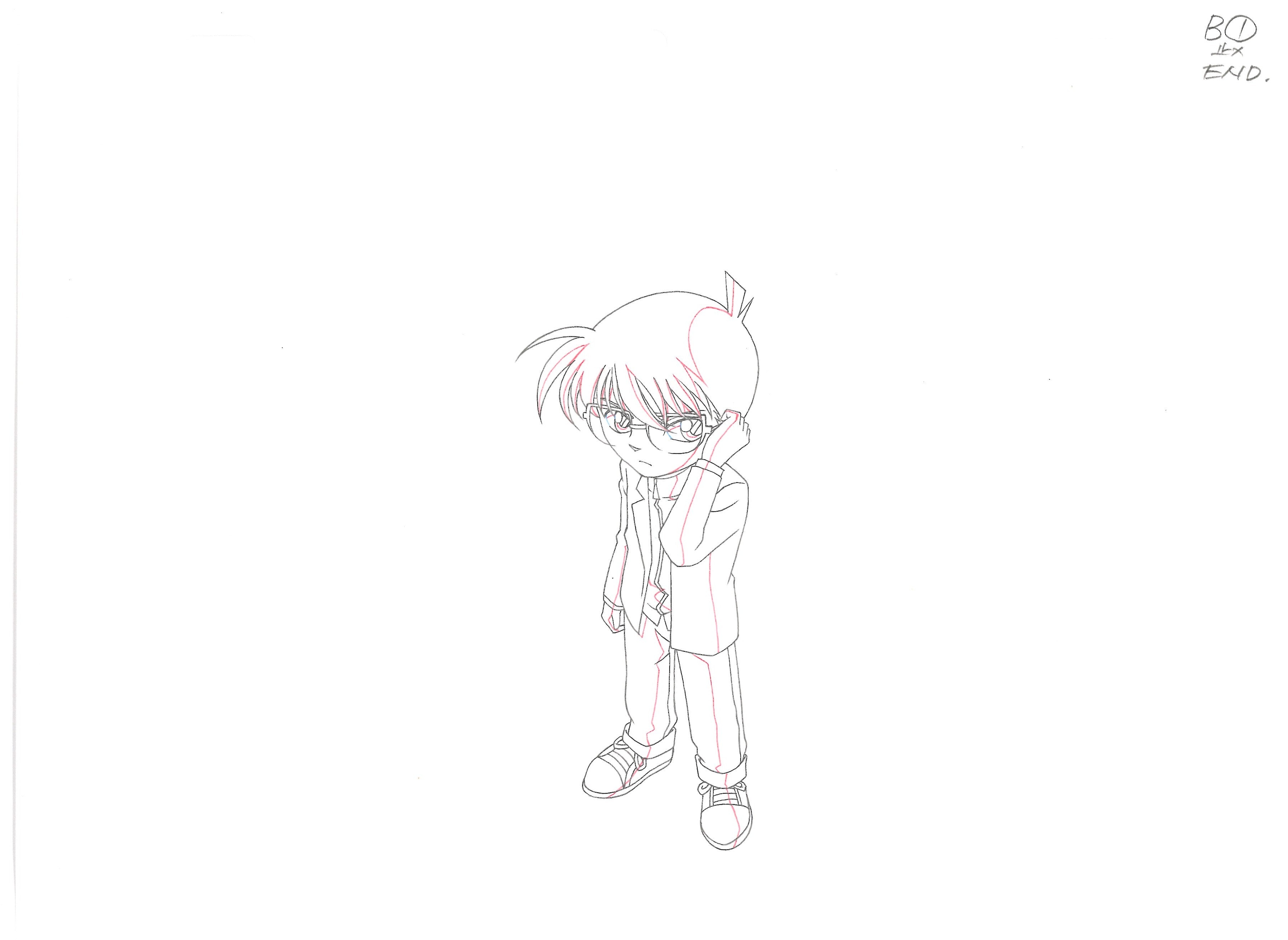 Detective Conan Original Sketch (Conan) 4 pages set