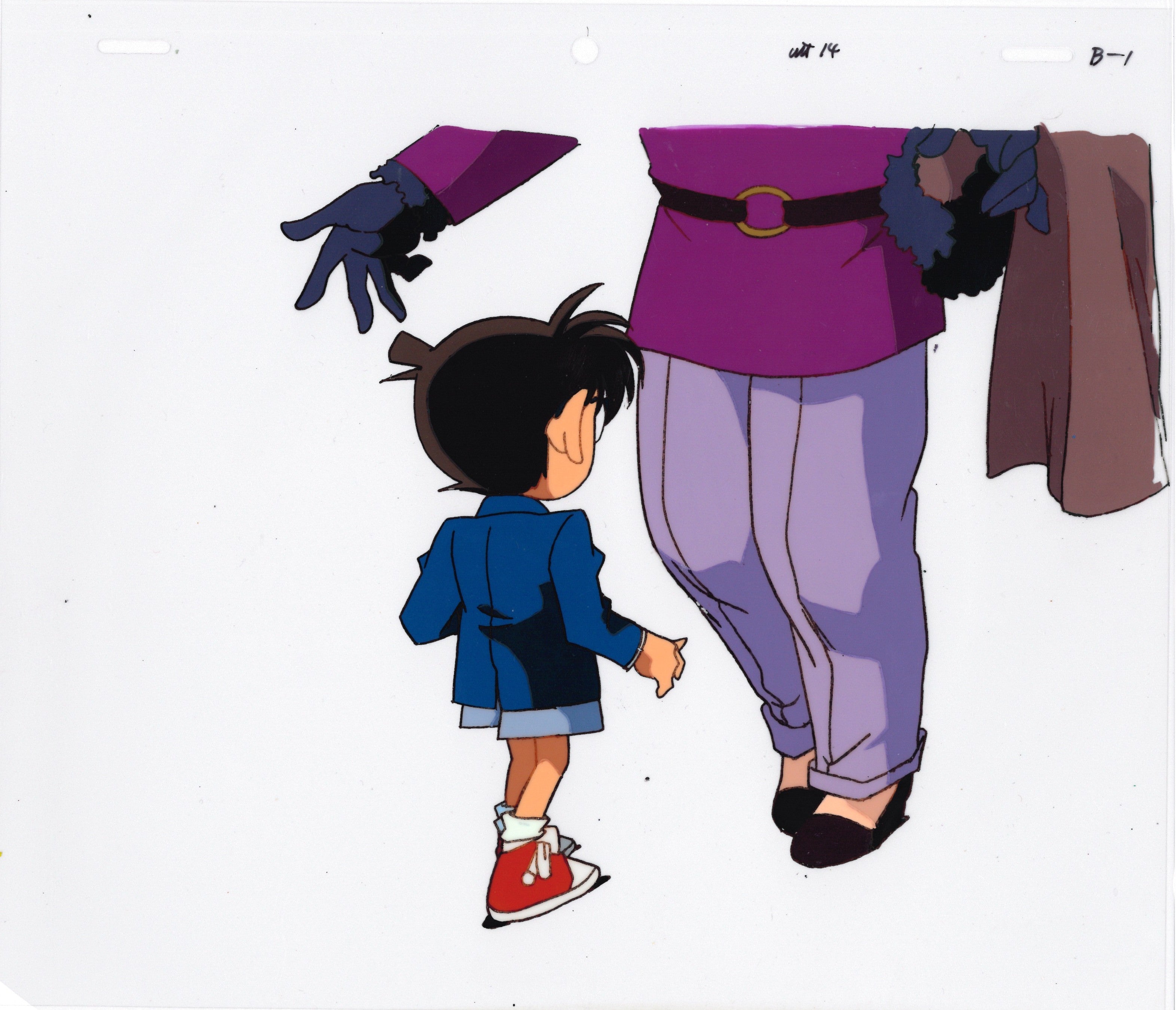 Detective Conan Original Cel and Sketch (Conan Edogawa)