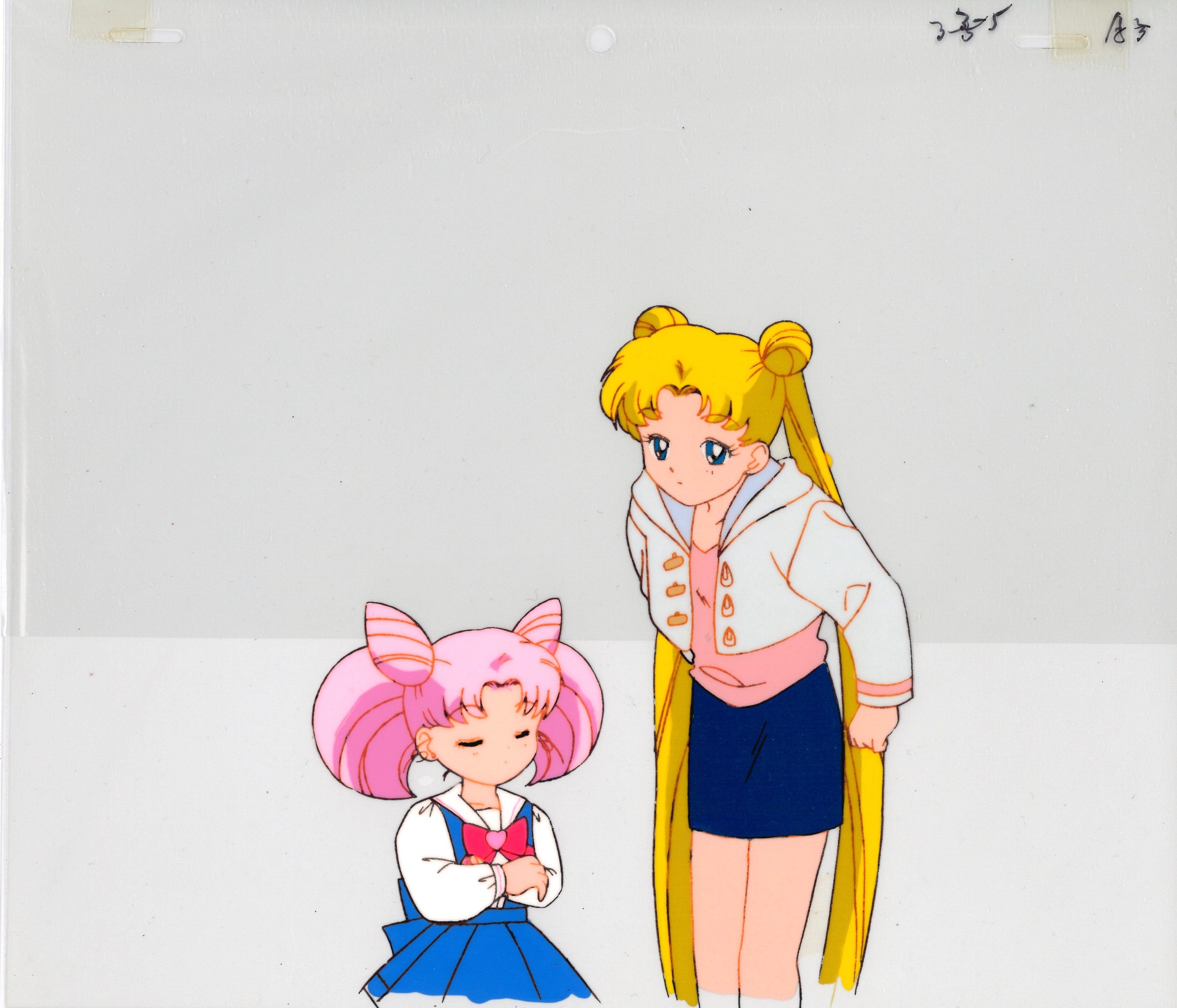 Sailor Moon Original Cel & Drawing (Serena, Chibiusa)