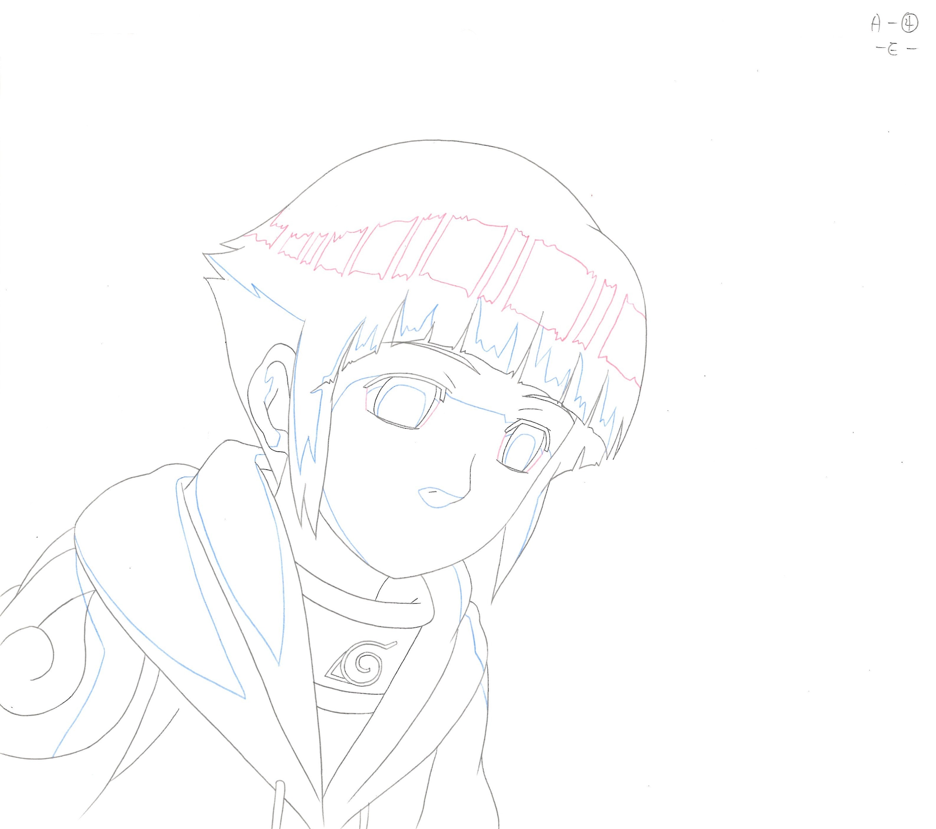 Naruto Original Sketch (Hinata Hyuga) 6 pages Set