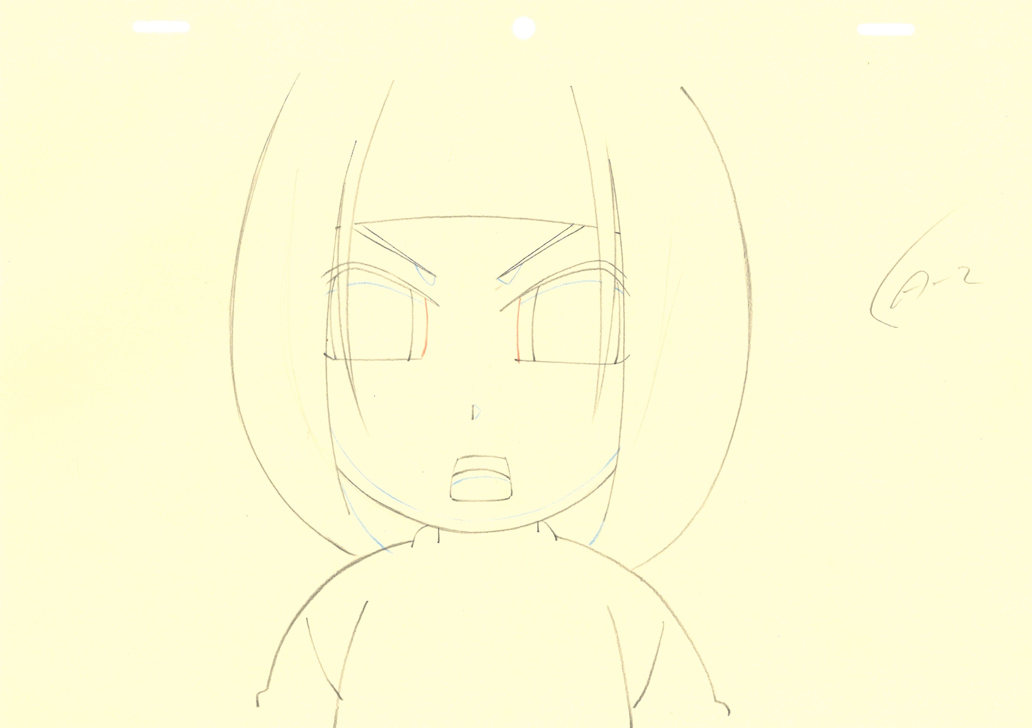 Naruto Original Sketch (Neji) 2 pages Set