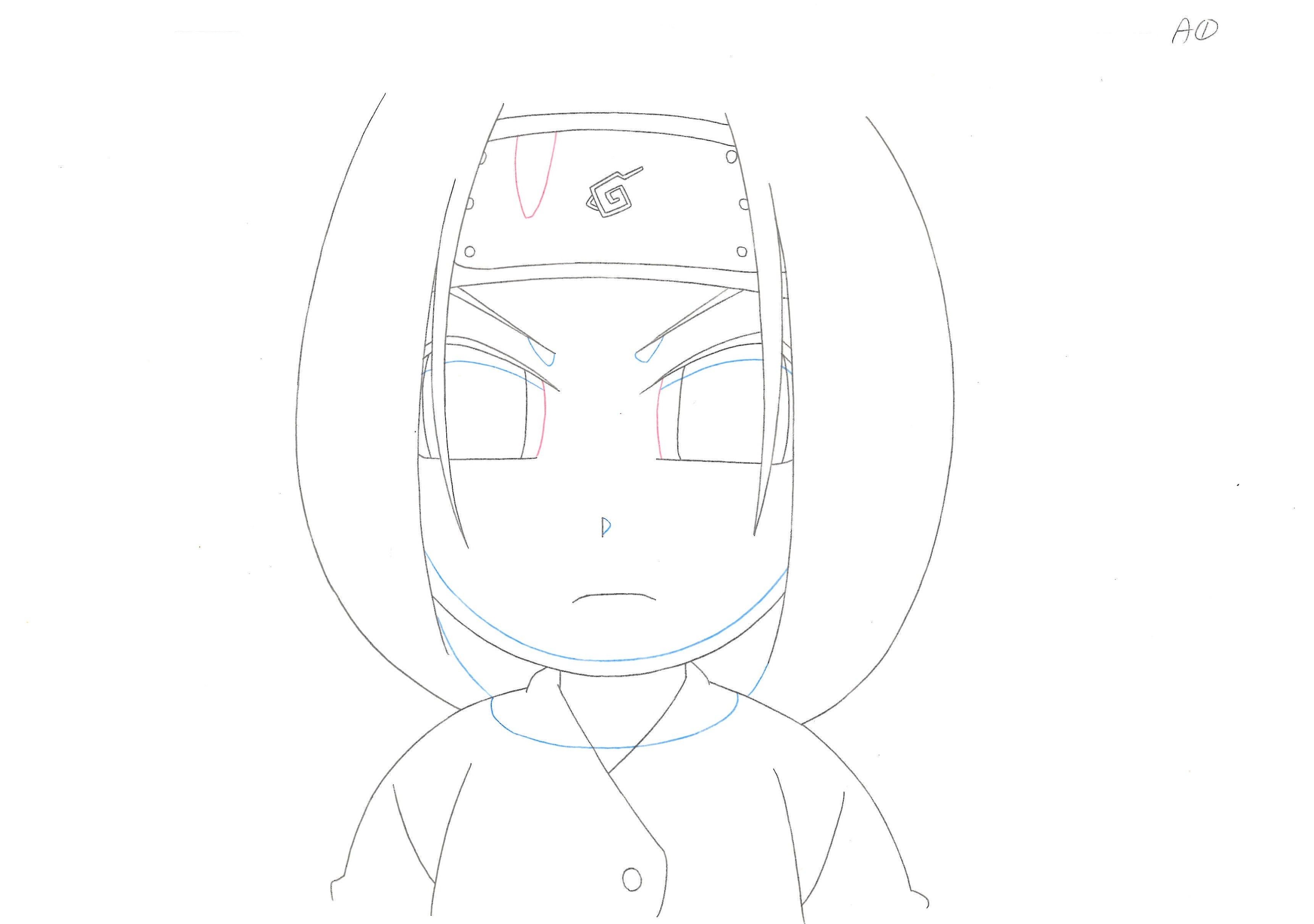 Naruto Original Sketch (Neji) 2 pages Set