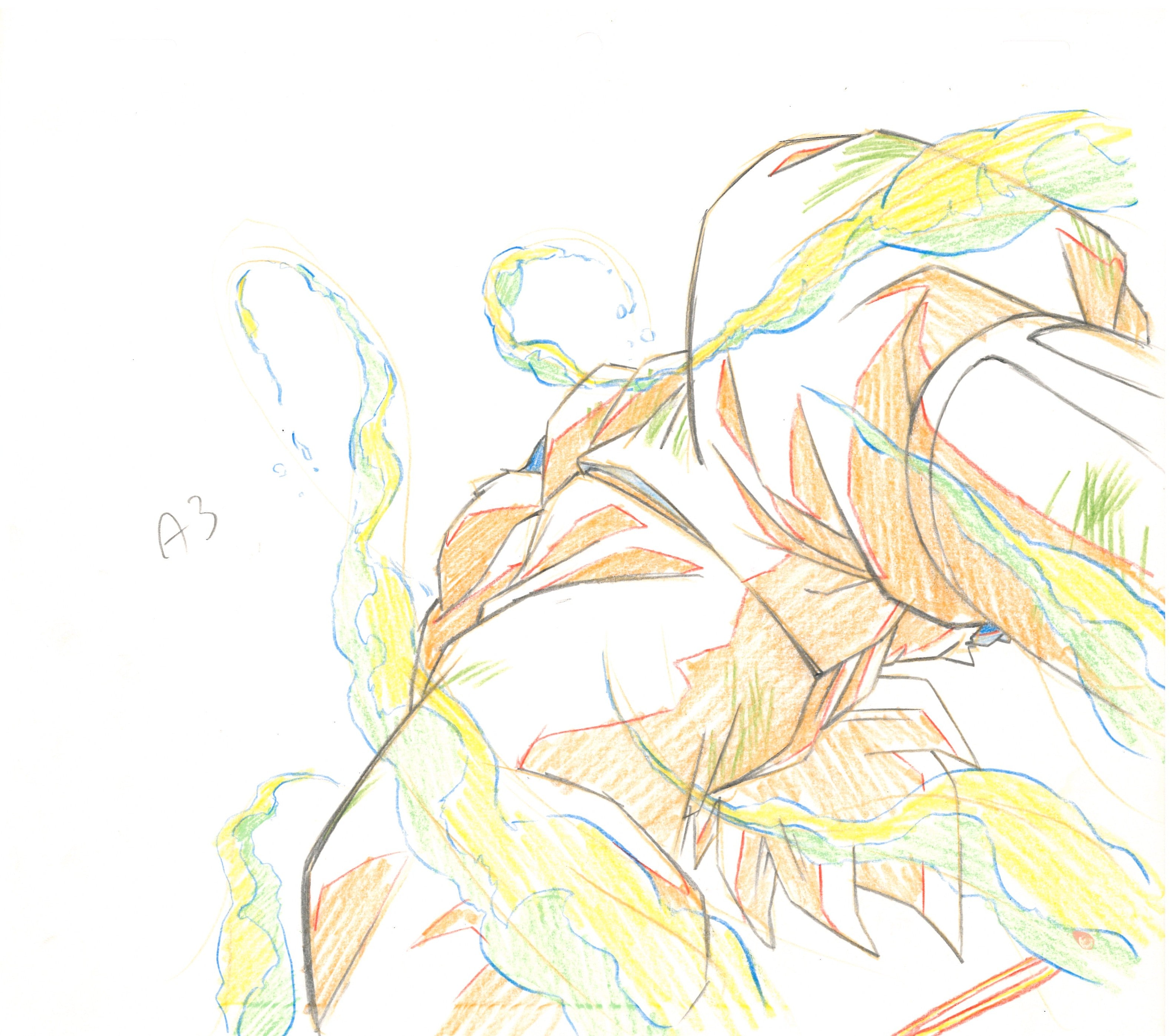 Dragon Ball Z Original Drawing (Son Goku) 4 pages Set