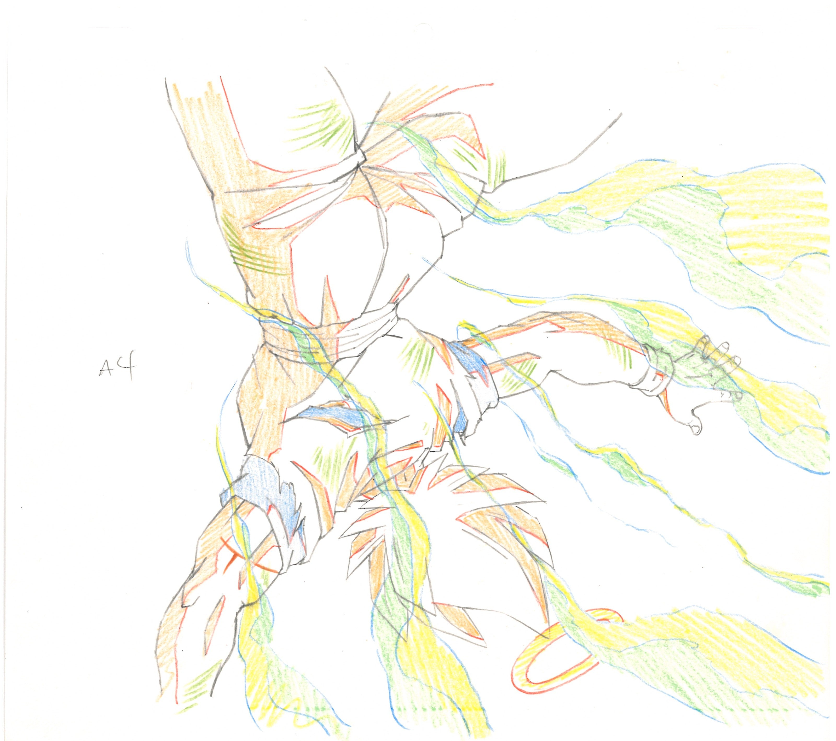 Dragon Ball Z Original Drawing (Son Goku) 4 pages Set