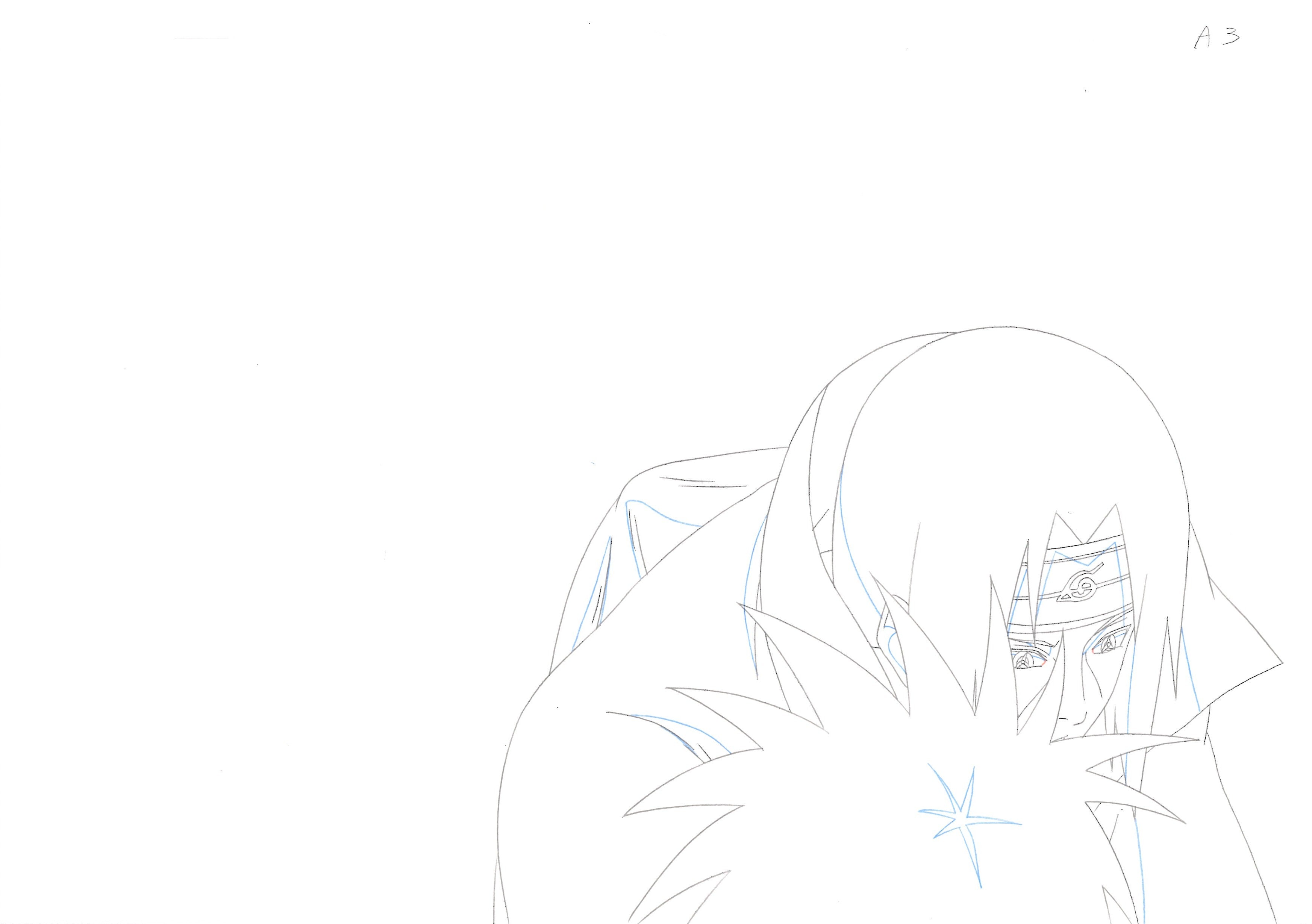 Naruto Original Sketch (Itachi) 3 pages Set