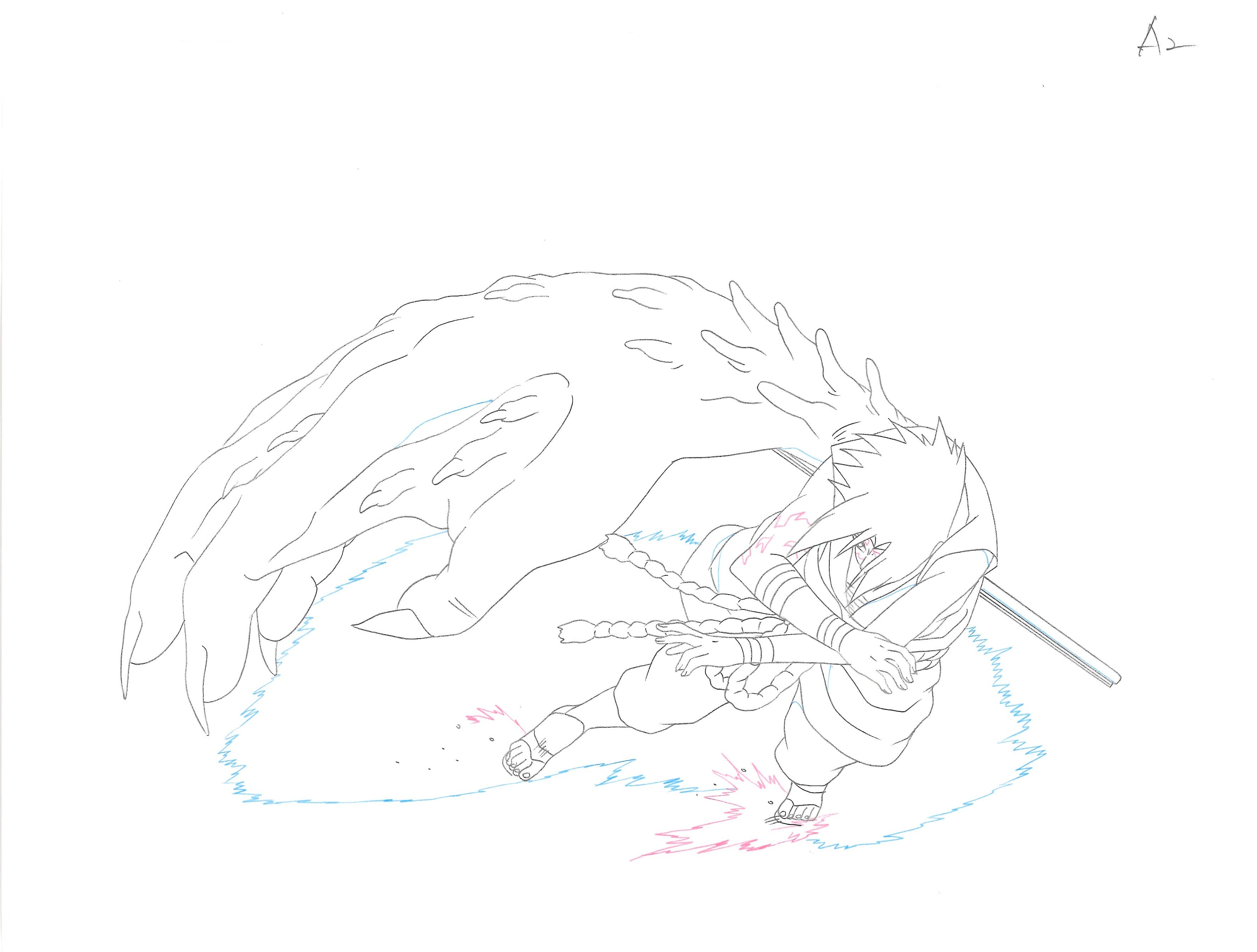 Naruto Original Sketch (Sasuke) 5 pages Set