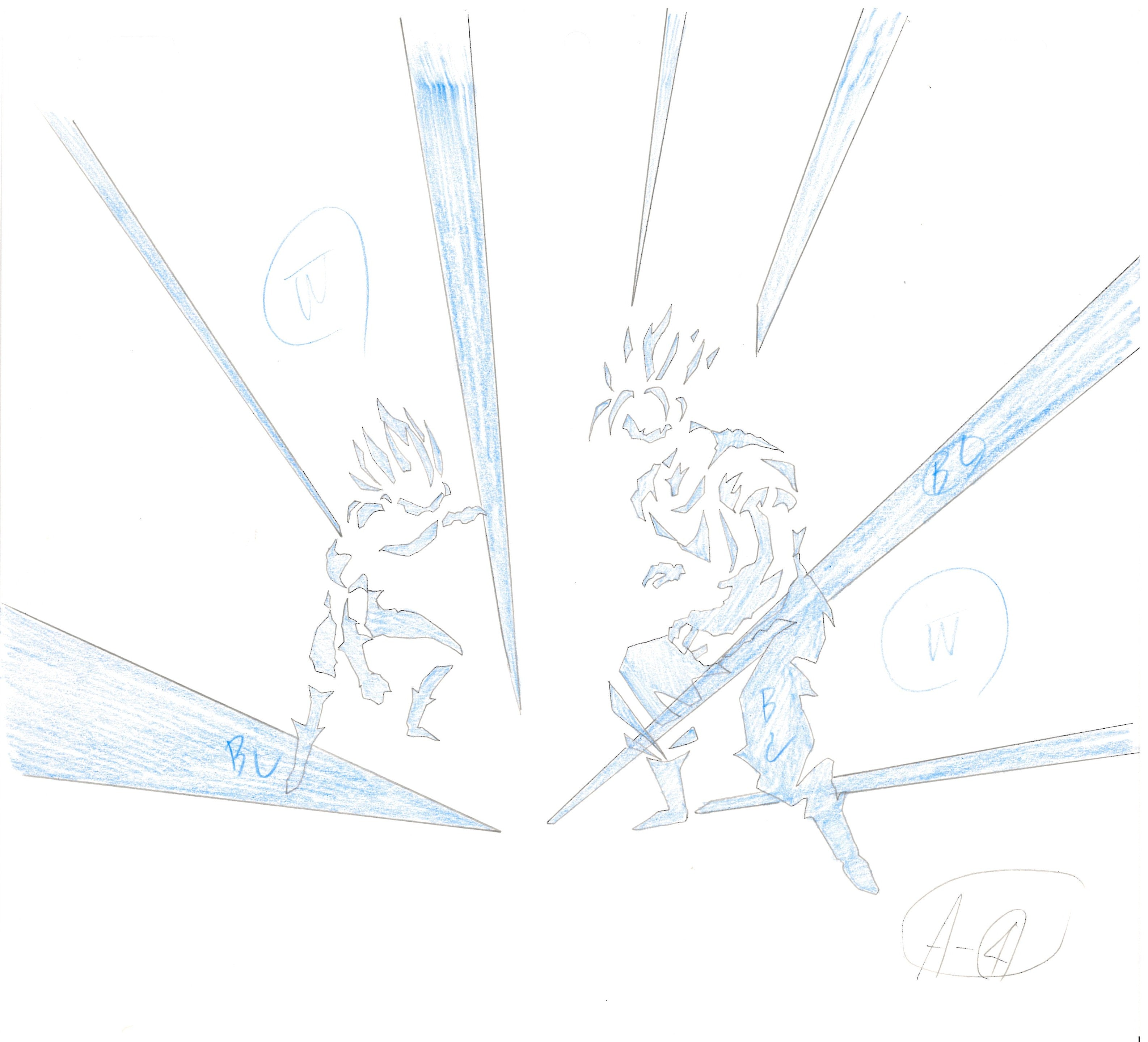 Dragon Ball Z Original Drawing (Son Goku, Vegeta) 14 pages Set