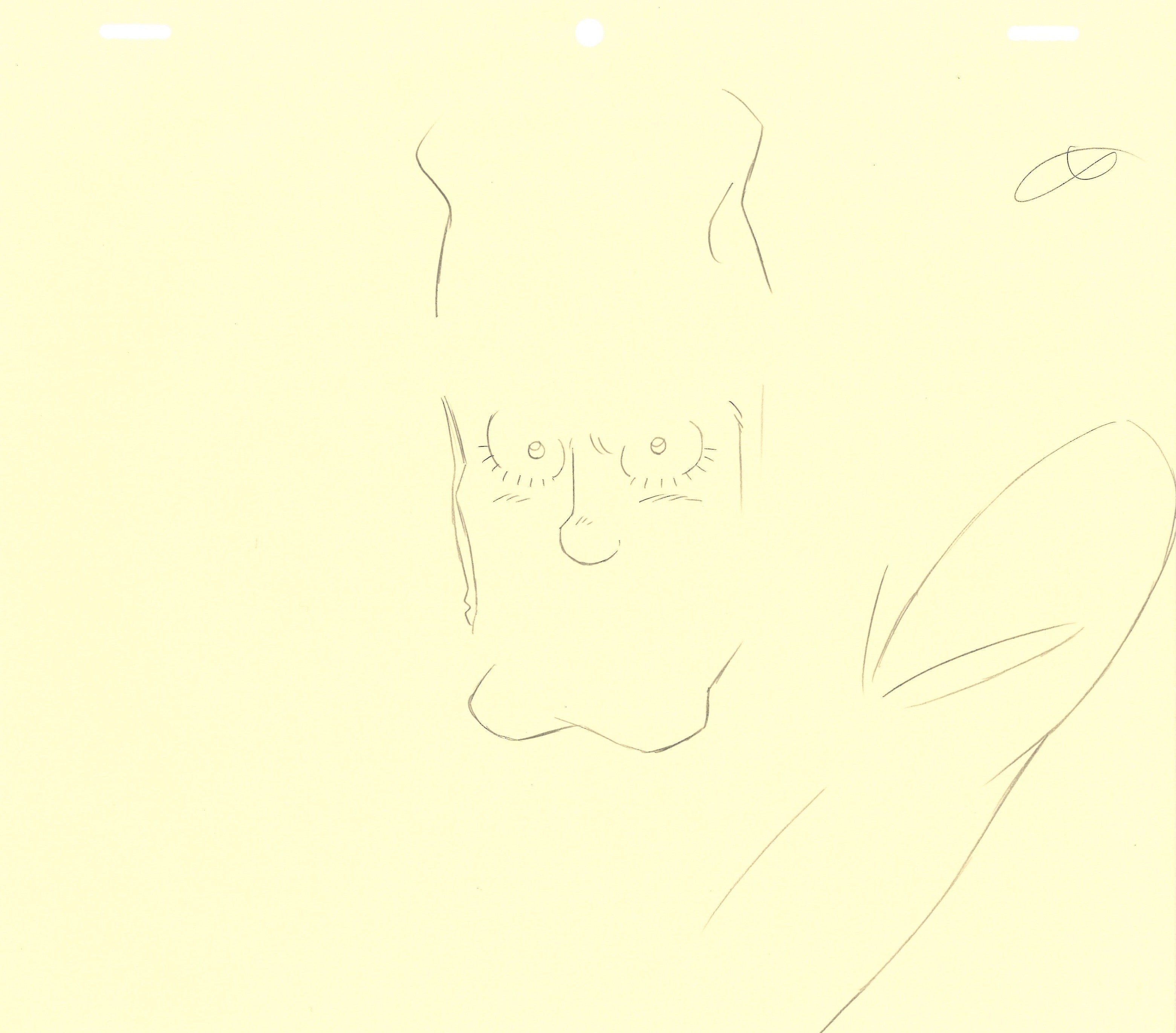 Lupin III Original Sketch (Zenigata) 2 pages Set