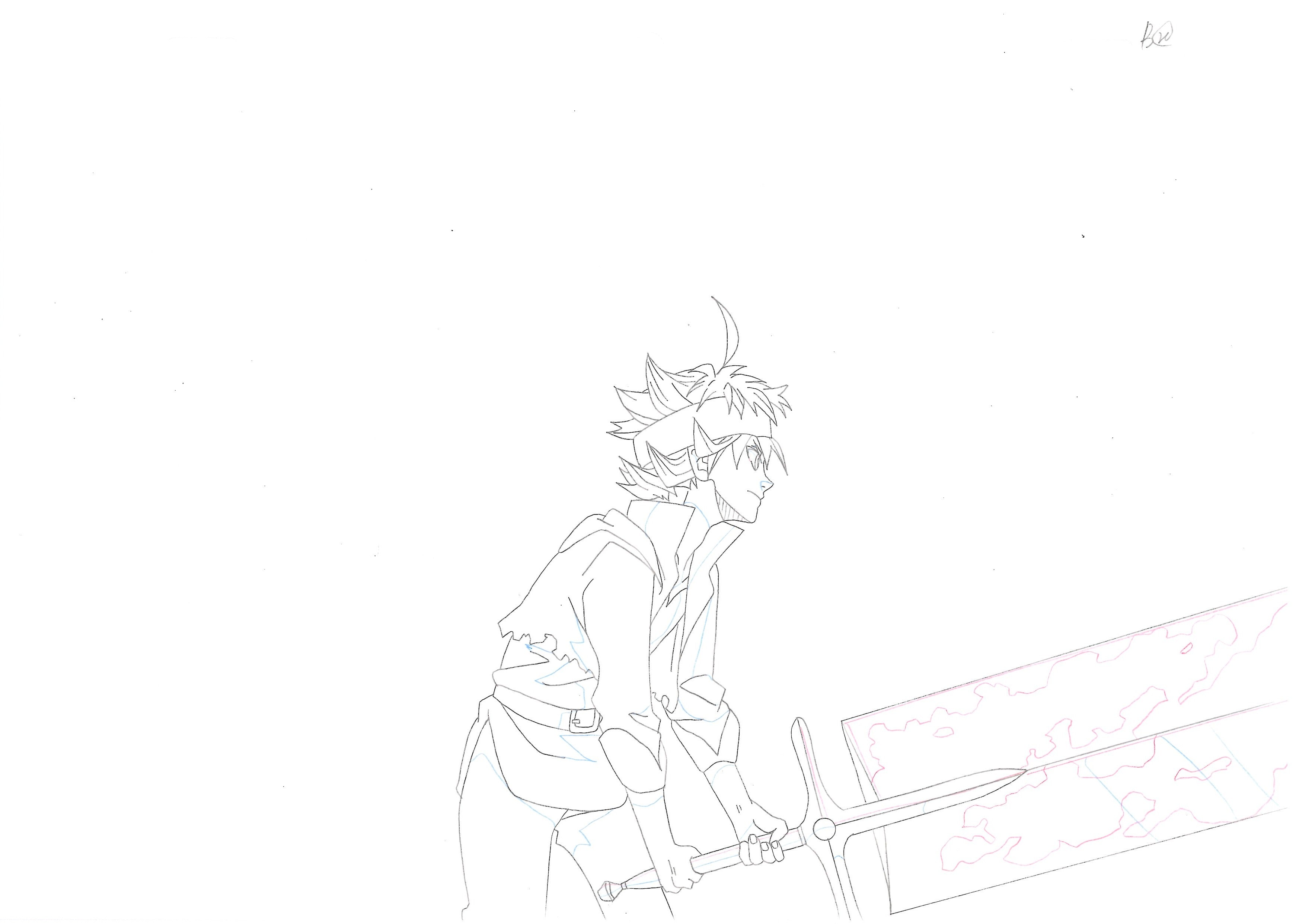 Black Clover Original Sketch (Asta) 6 pages Set