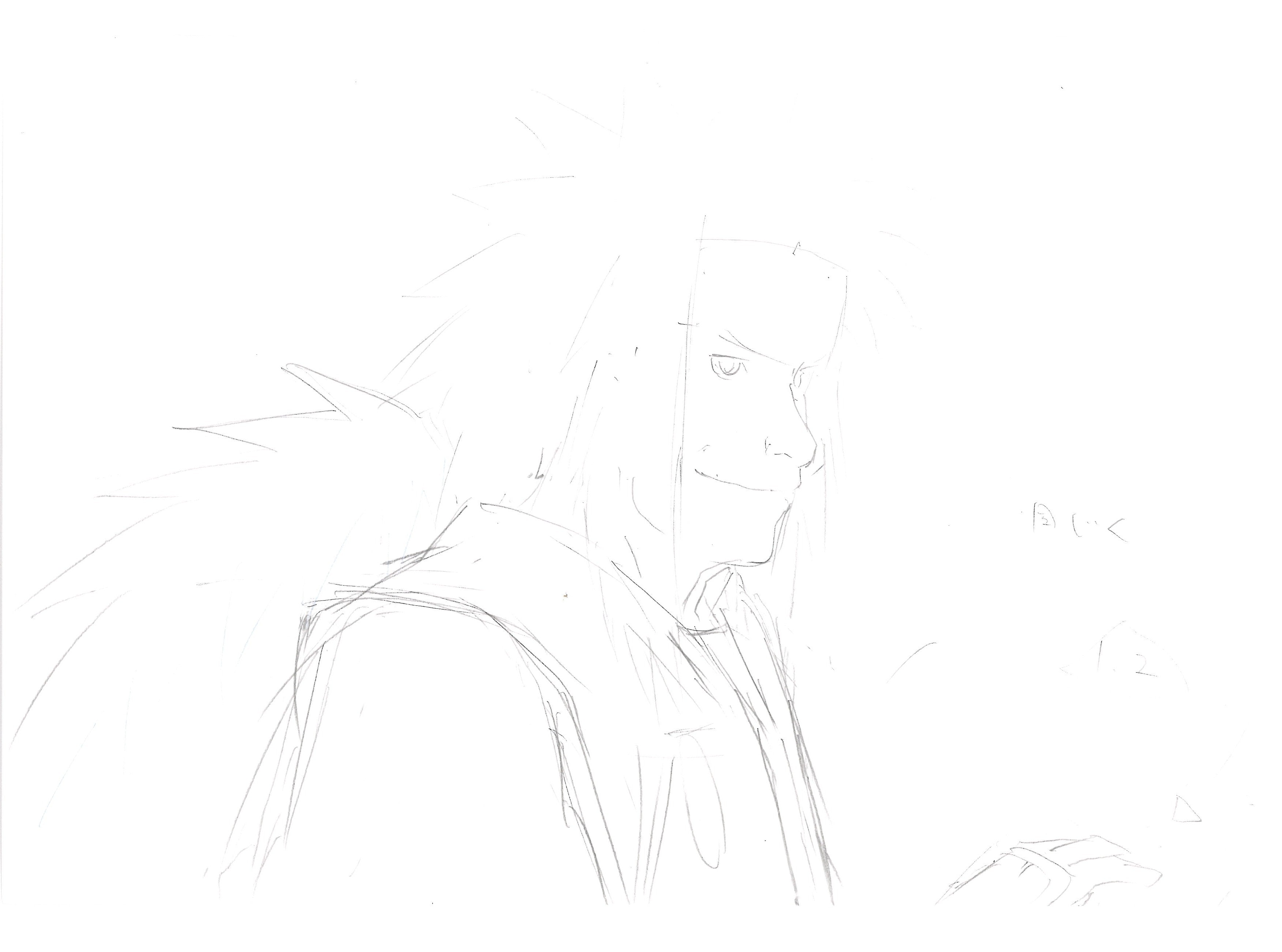 Naruto Original Sketch (Jiraiya) 2 pages Set