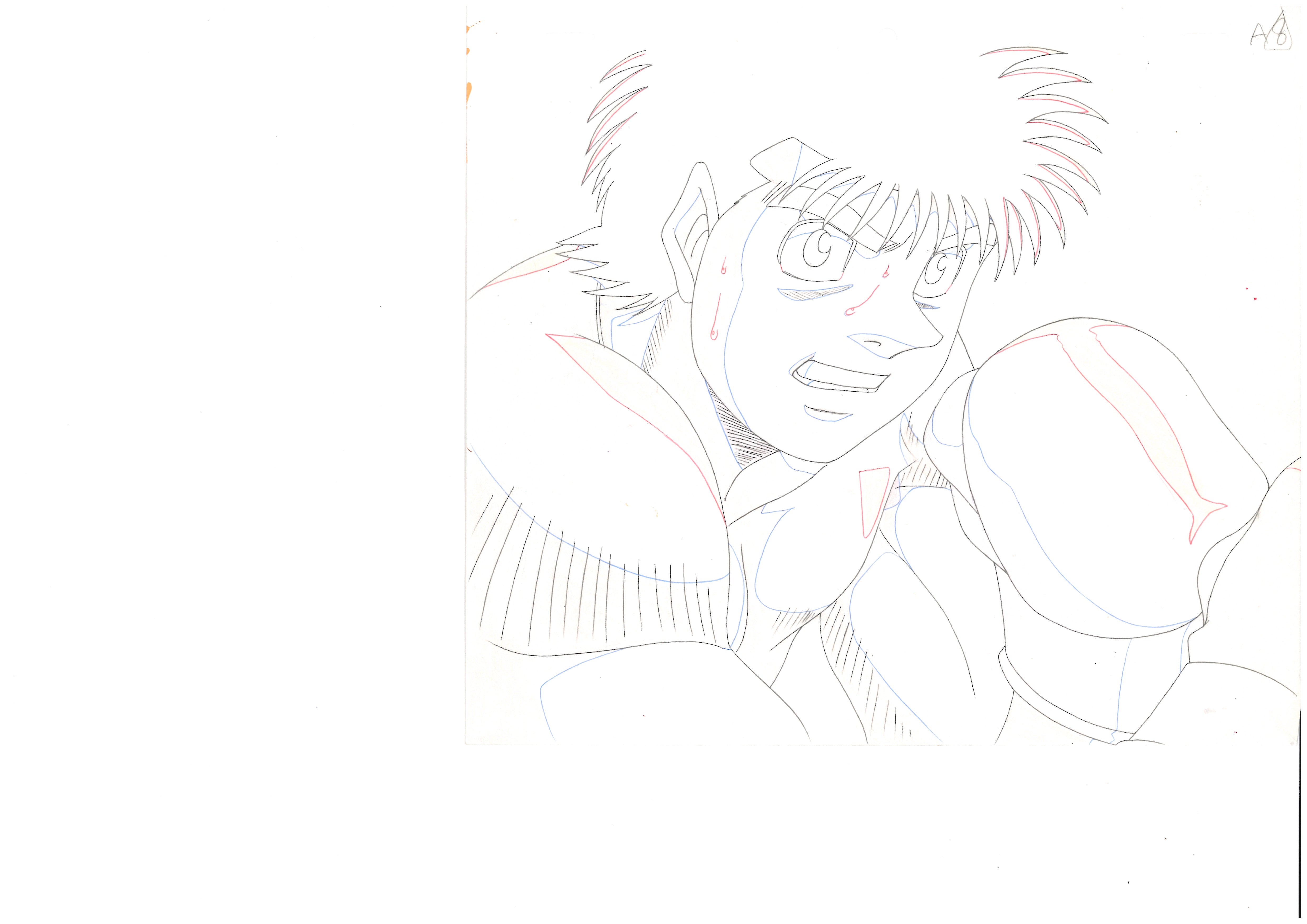 Hajime No Ippo Original & Sketch & Background(Ippo Makunouchi, frame B15)