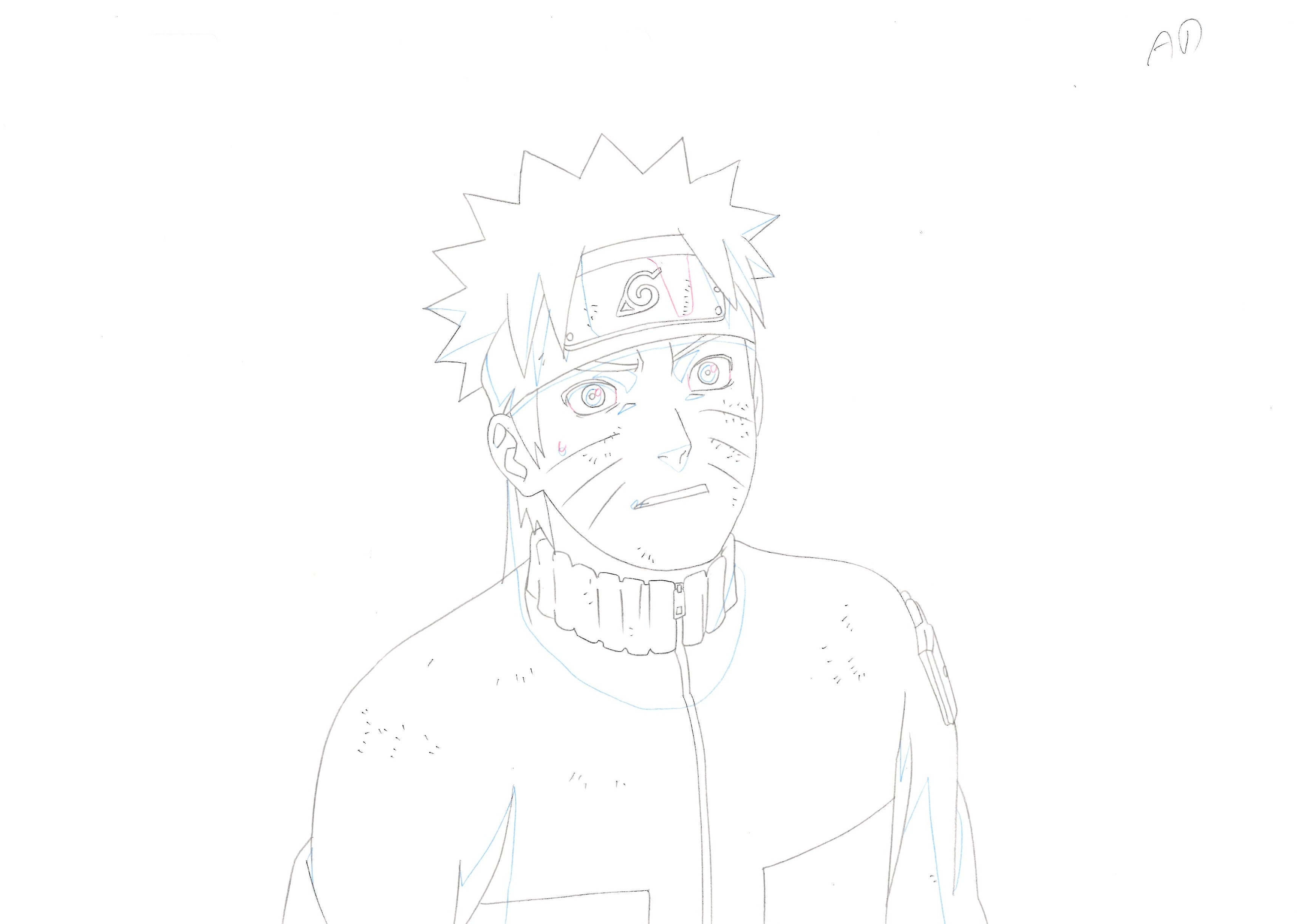 Naruto Shippuden Original Sketch (Naruto Uzumaki) 4 pages Set