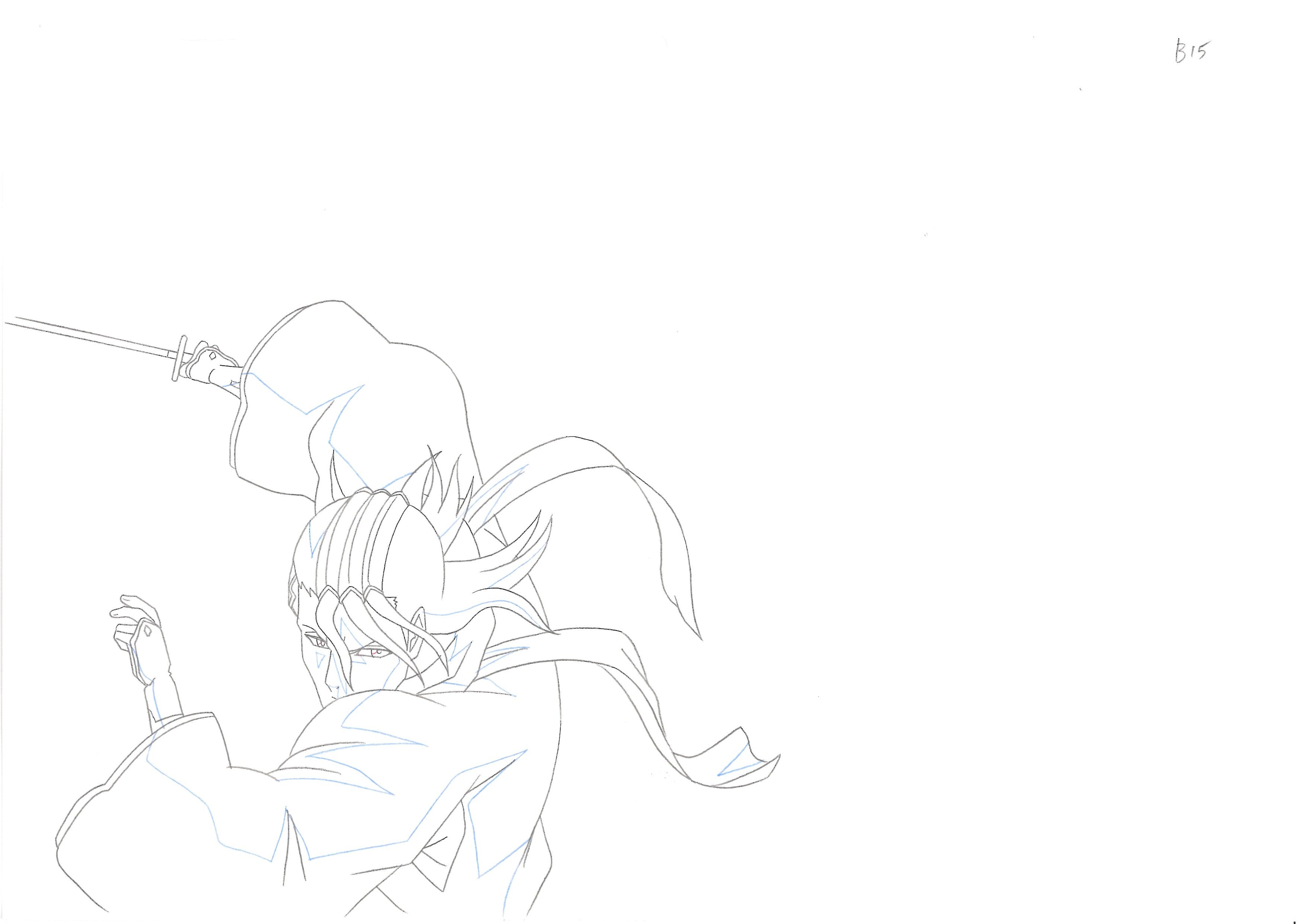 Bleach Original Drawing (Byakuya Kuchiki vs Koga Kuchiki) 9 pages Set