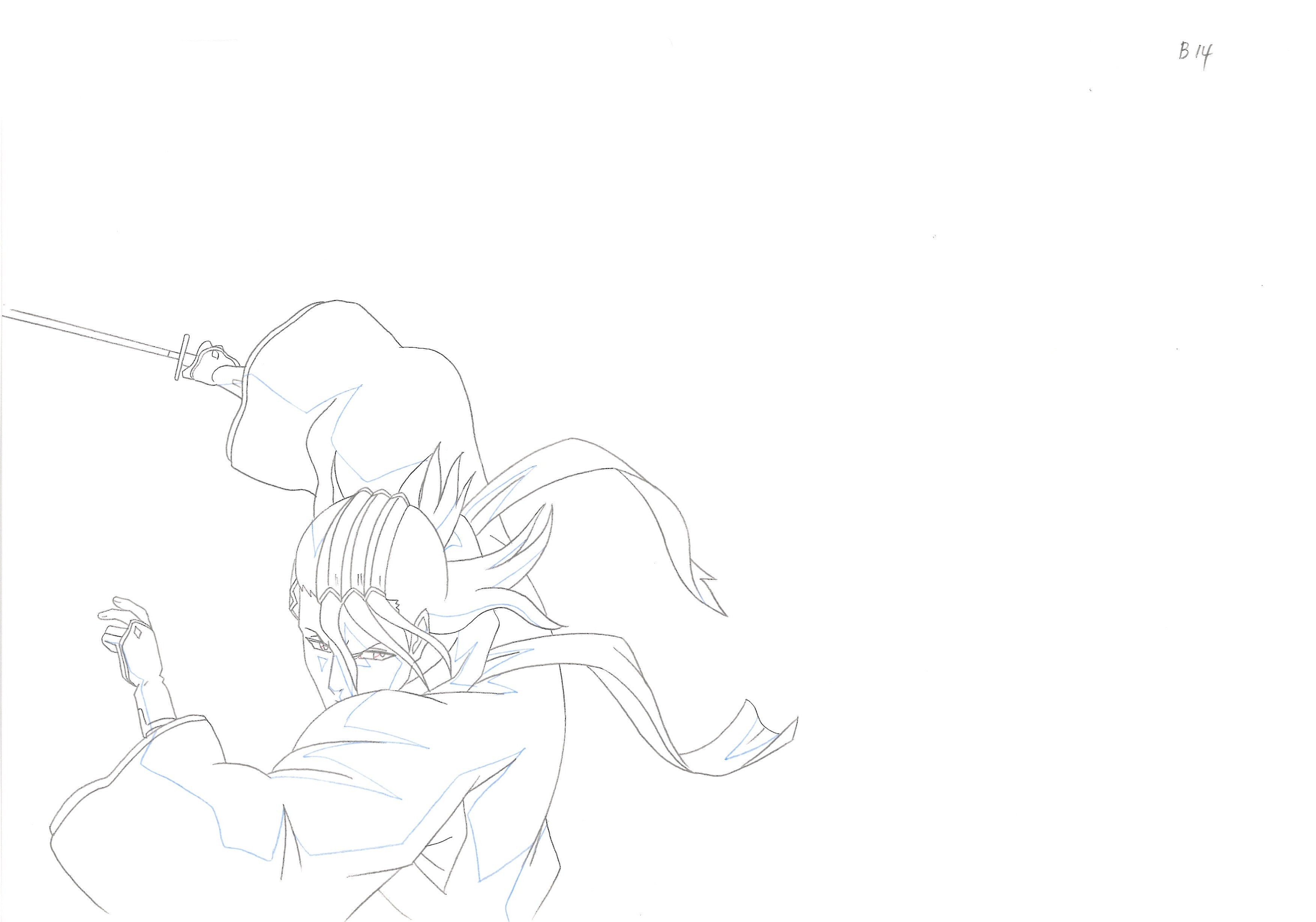 Bleach Original Drawing (Byakuya Kuchiki vs Koga Kuchiki) 9 pages Set