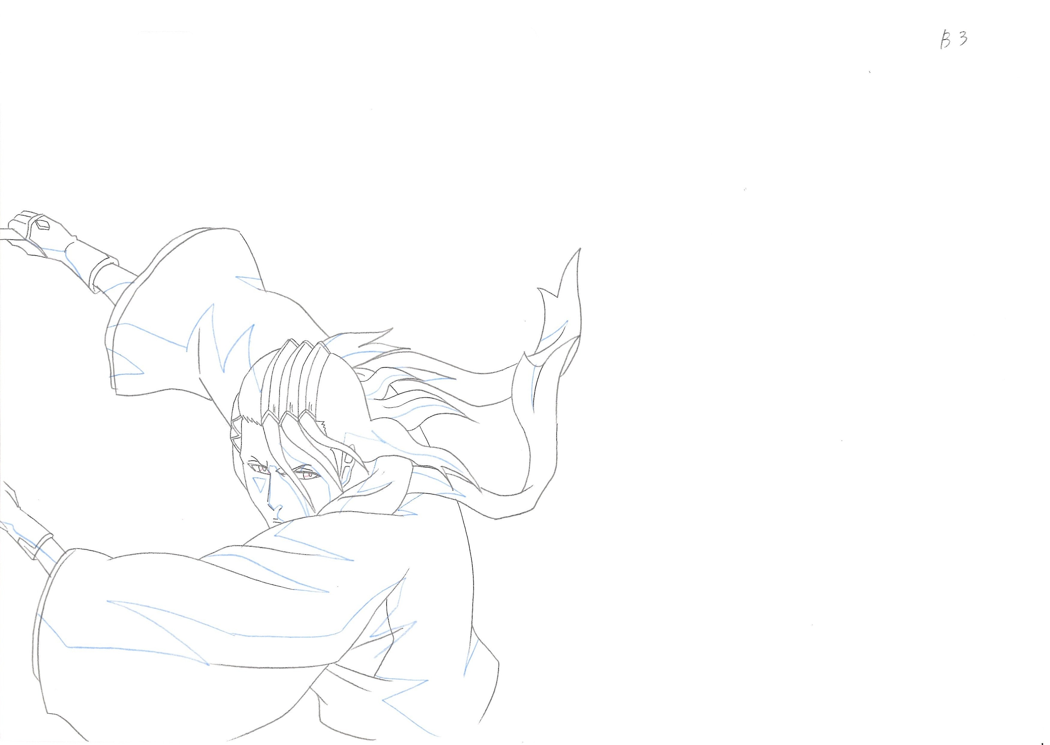 Bleach Original Drawing (Byakuya Kuchiki vs Koga Kuchiki) 9 pages Set