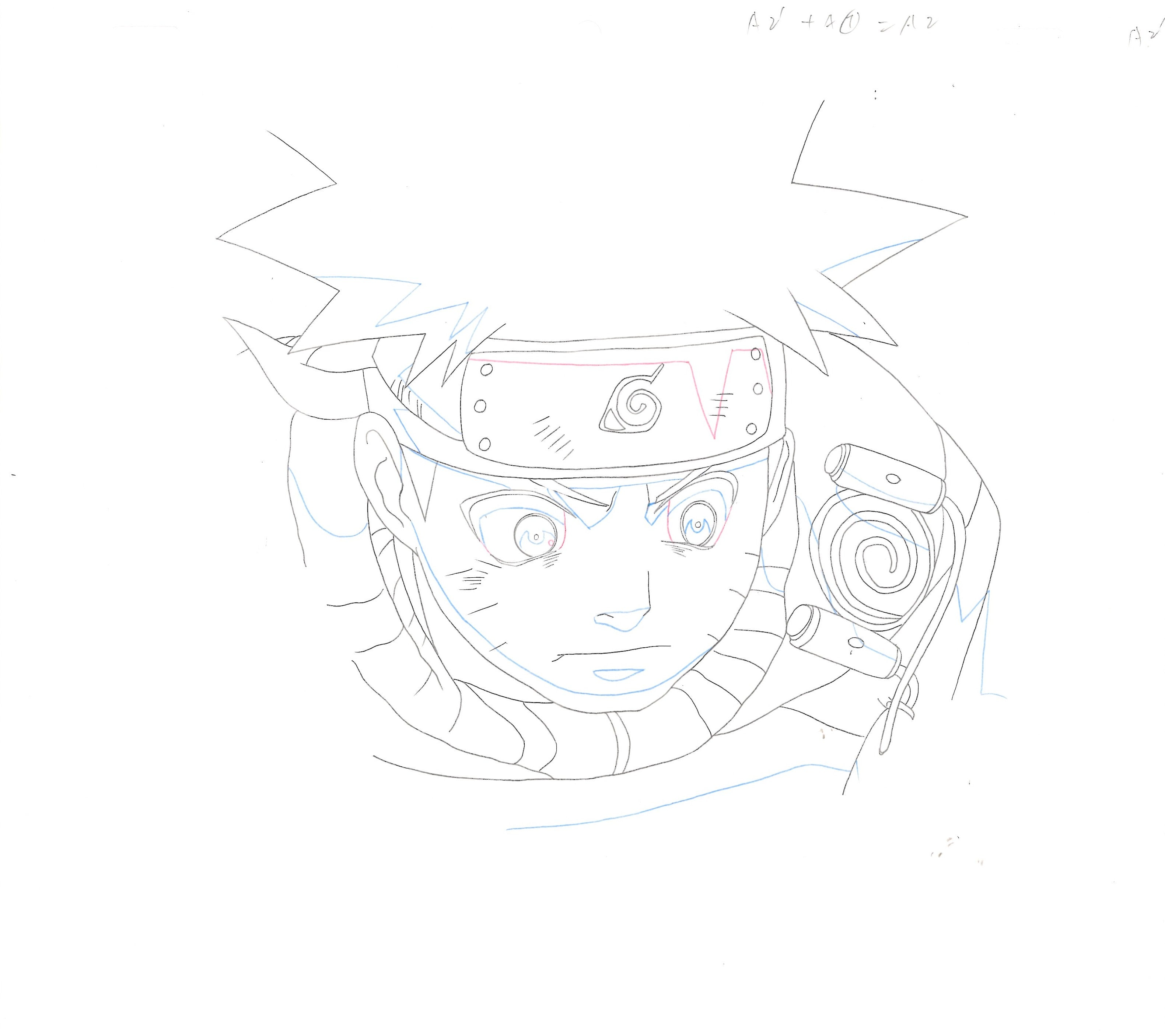 Naruto Original Sketch (Naruto Uzumaki) 3 pages Set