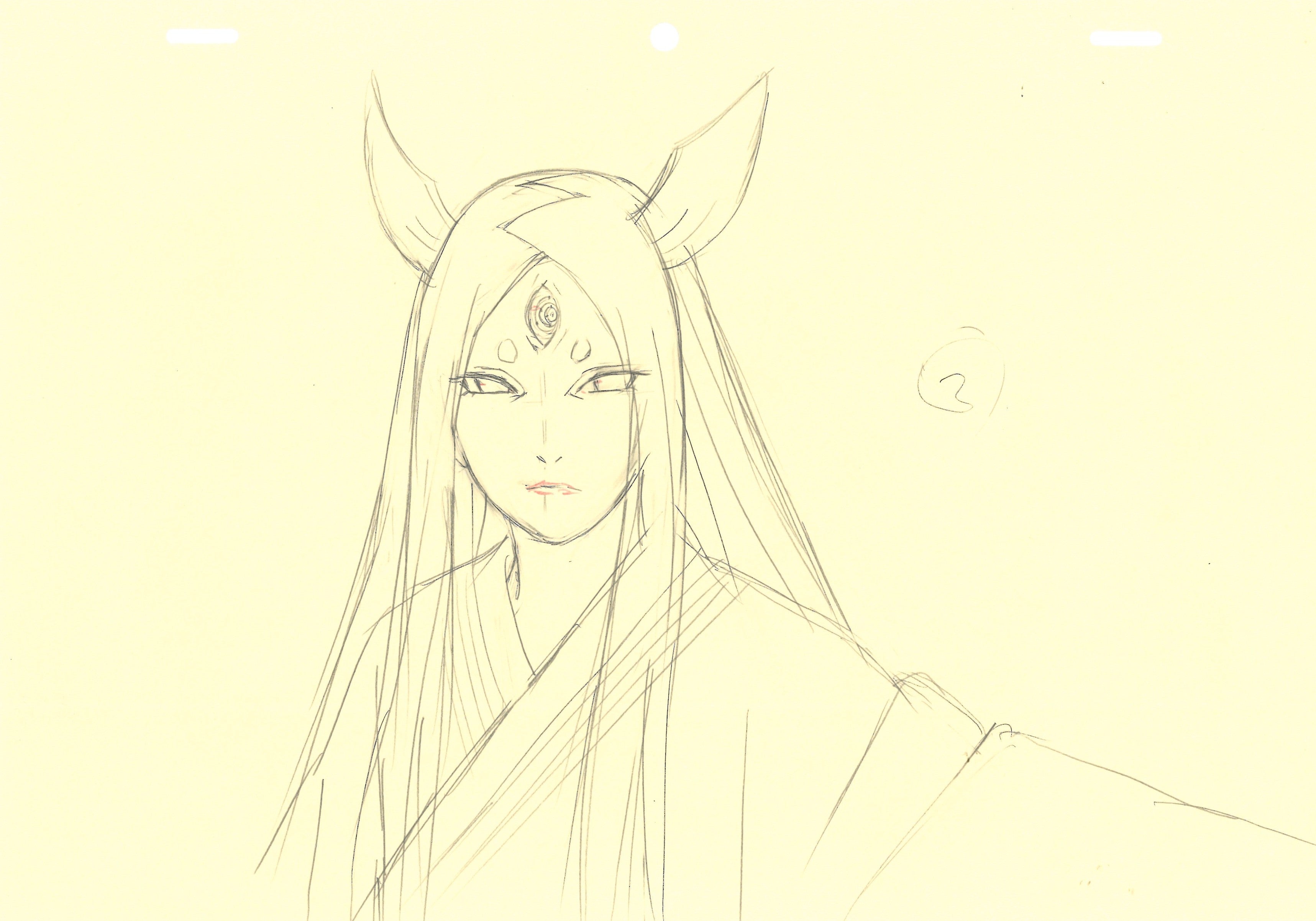 Naruto Shippuden Original Sketch (Kaguya Ōtsutsuki) 2 pages Set
