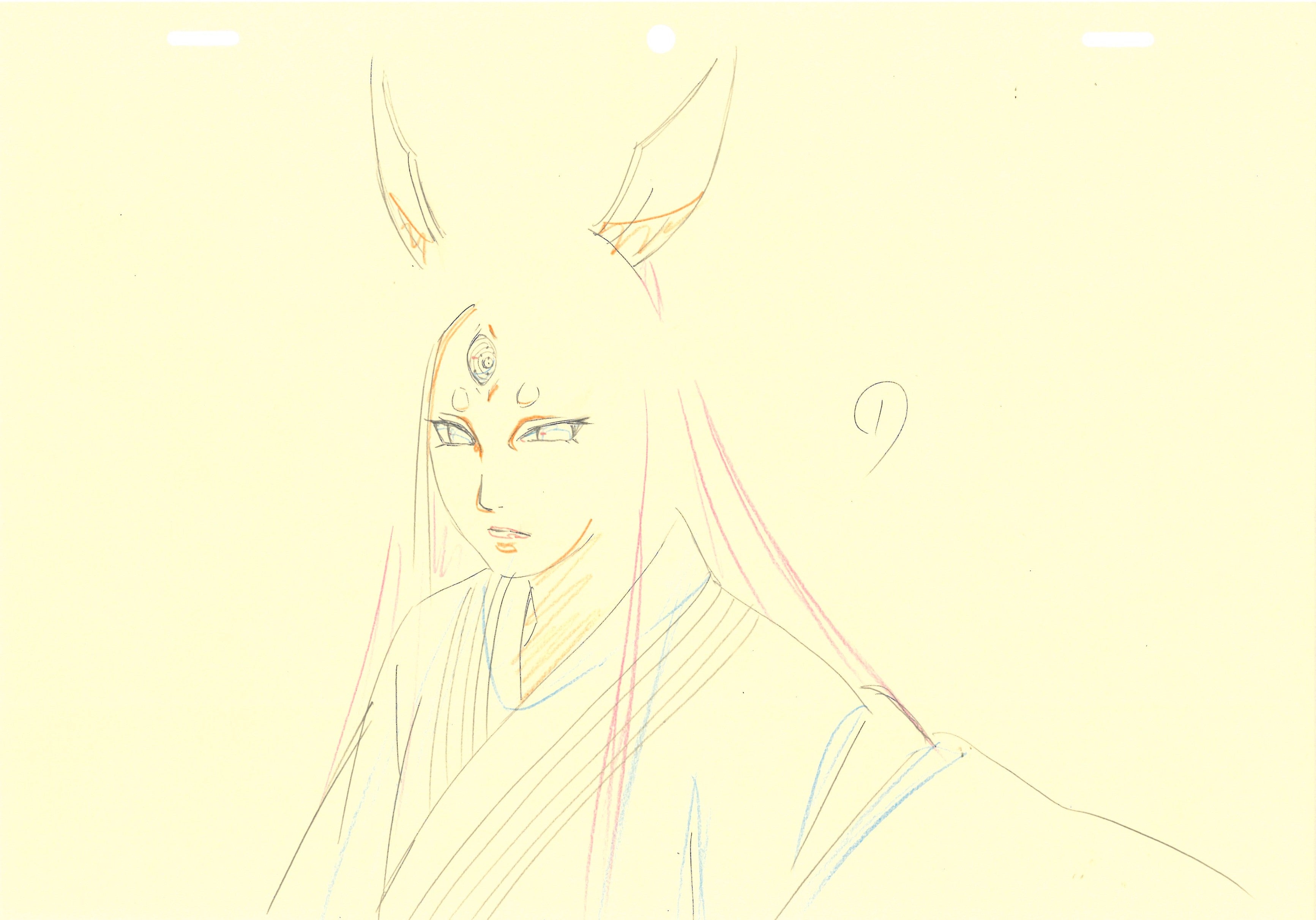 Naruto Shippuden Original Sketch (Kaguya Ōtsutsuki) 2 pages Set