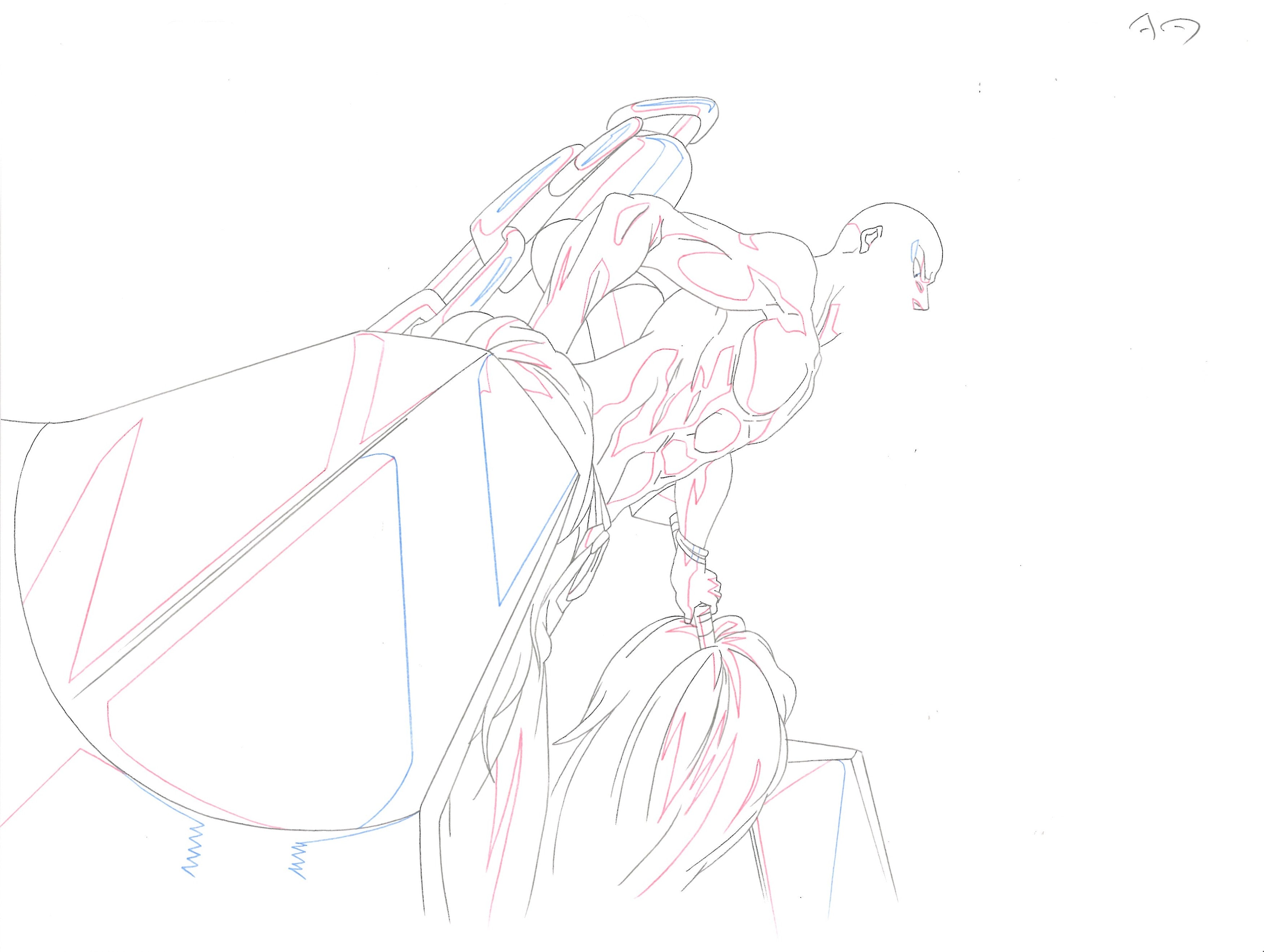 Bleach Original Drawing (Ikkaku Madarame) 3 Pages Set