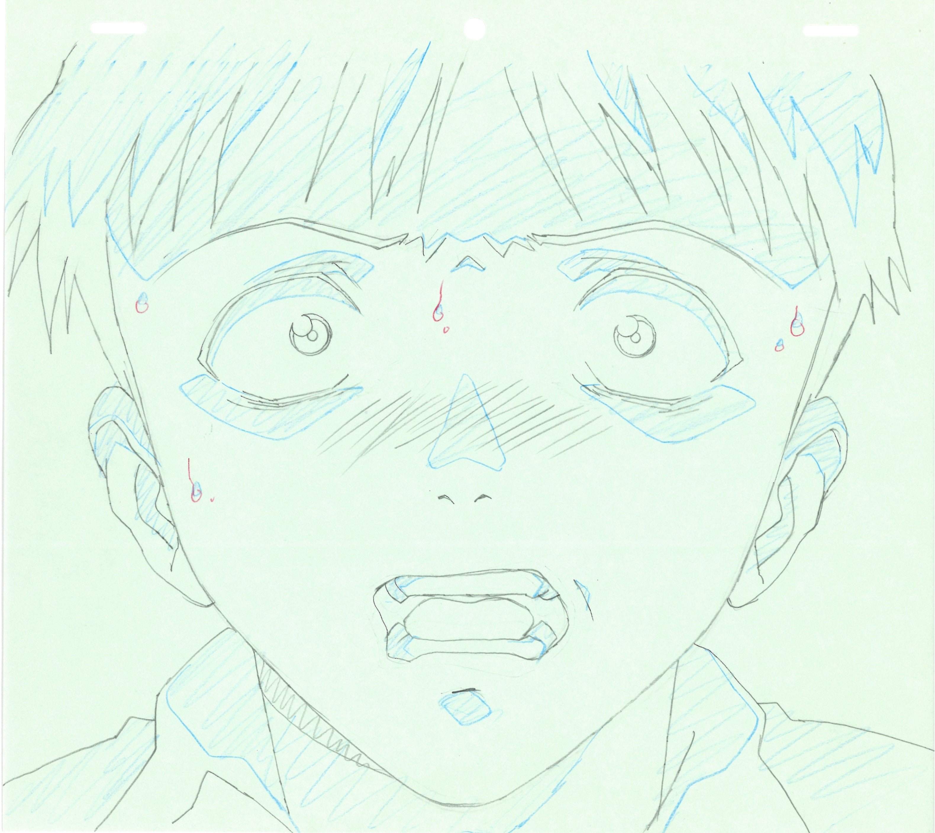 Neon Genesis Evangelion Original Drawing (Shinji Ikari) 2 pages Set