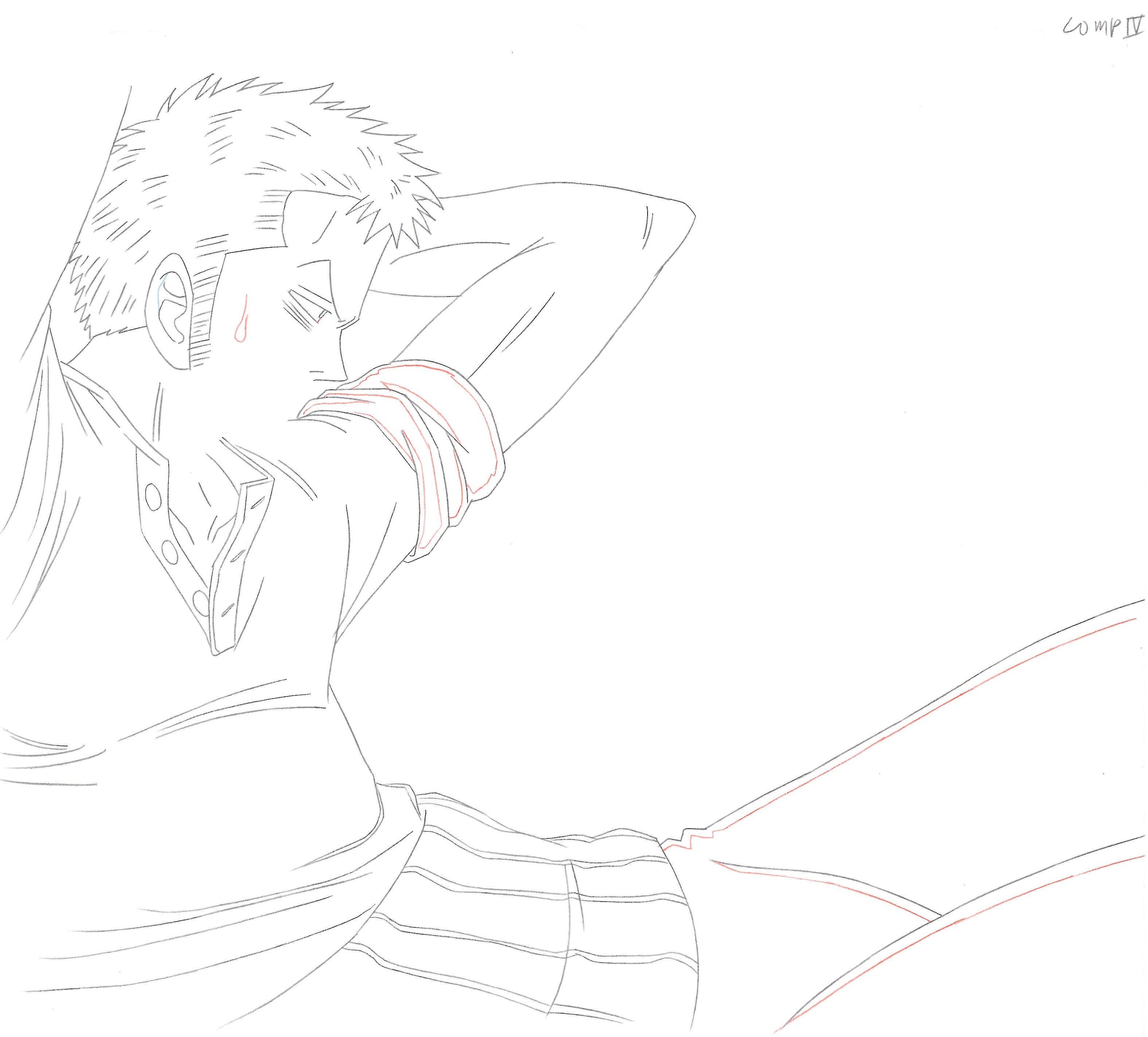 One Piece Original Sketch and Layout Copy (Roronoa Zoro, Nami) 6-Page Set