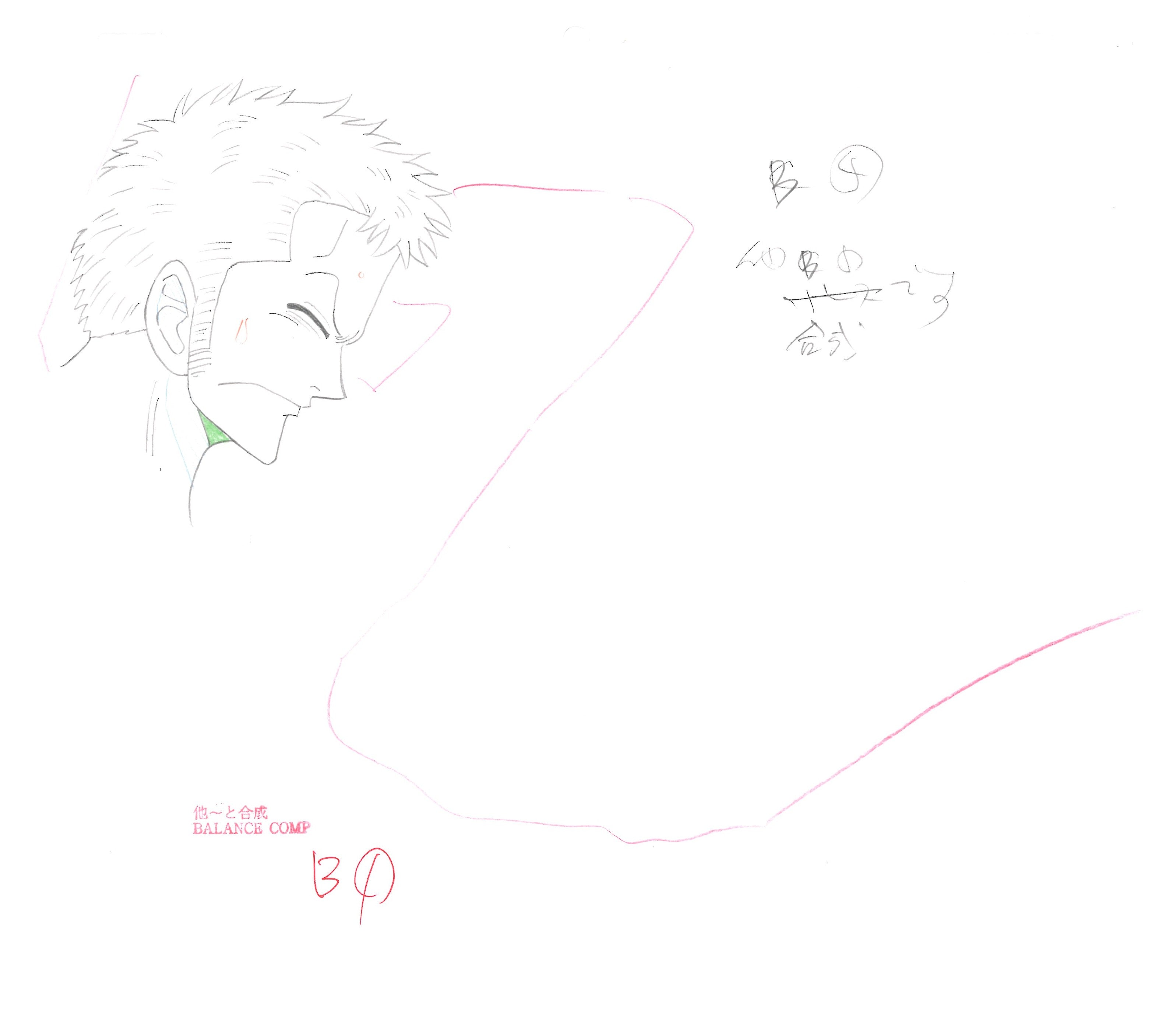 One Piece Original Sketch and Layout Copy (Roronoa Zoro, Nami) 6-Page Set