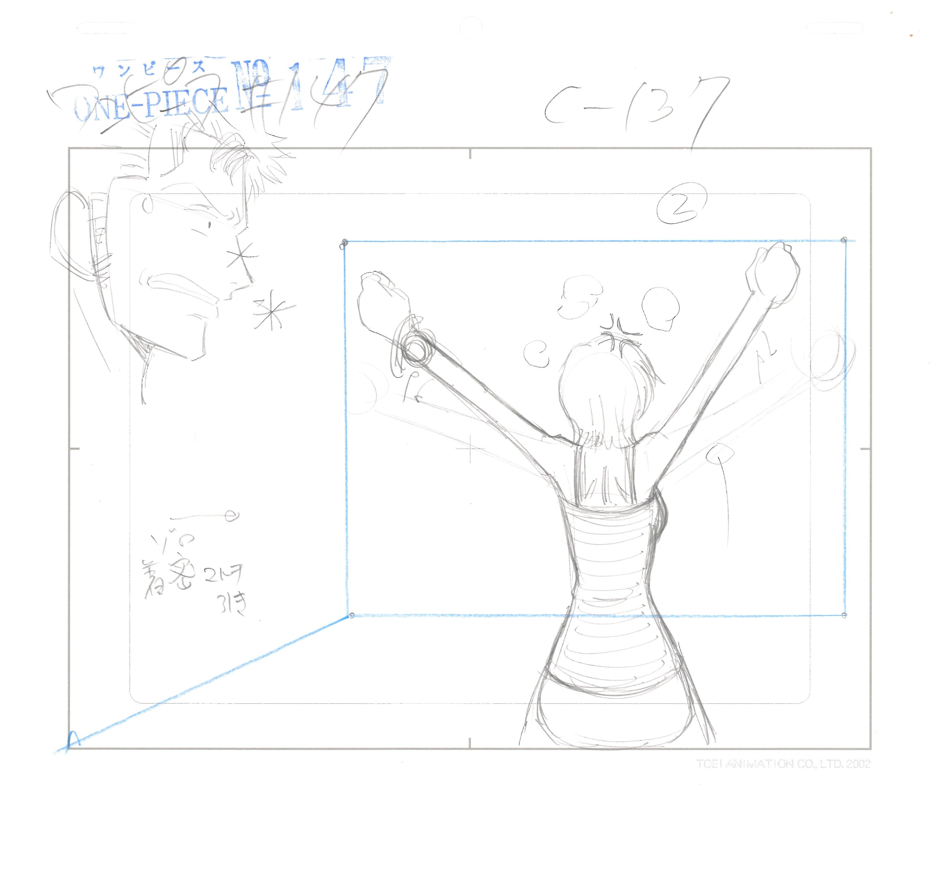 One Piece Original Sketch (Roronoa Zoro, Nami) 3 pages Set