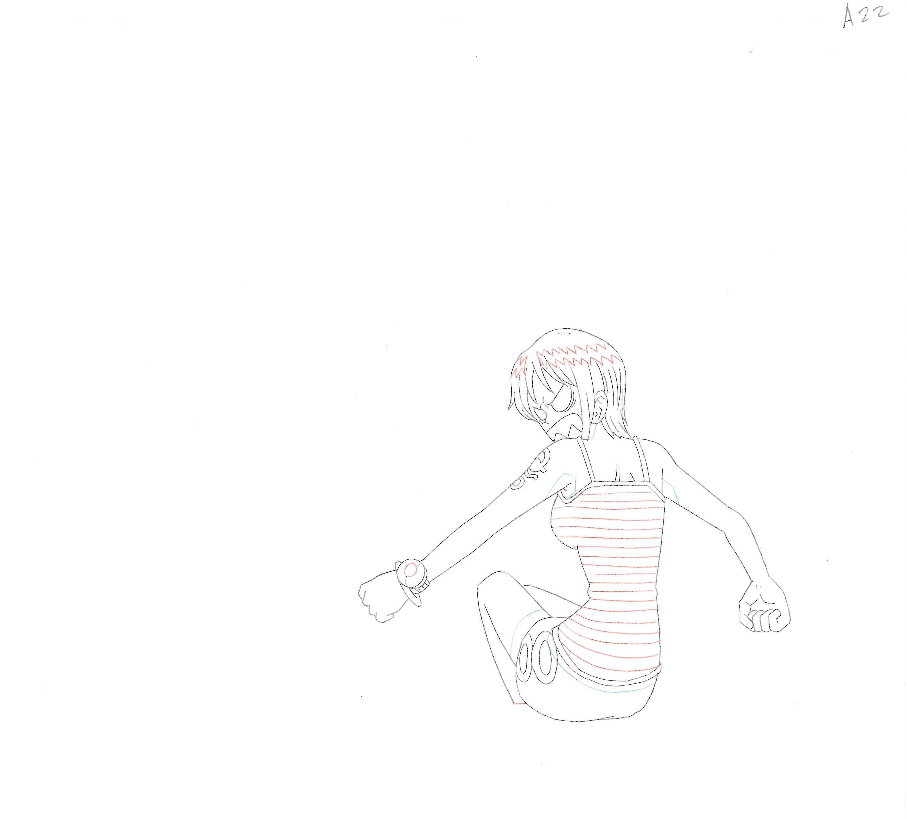 One Piece Original Sketch (Nami) 2 pages Set