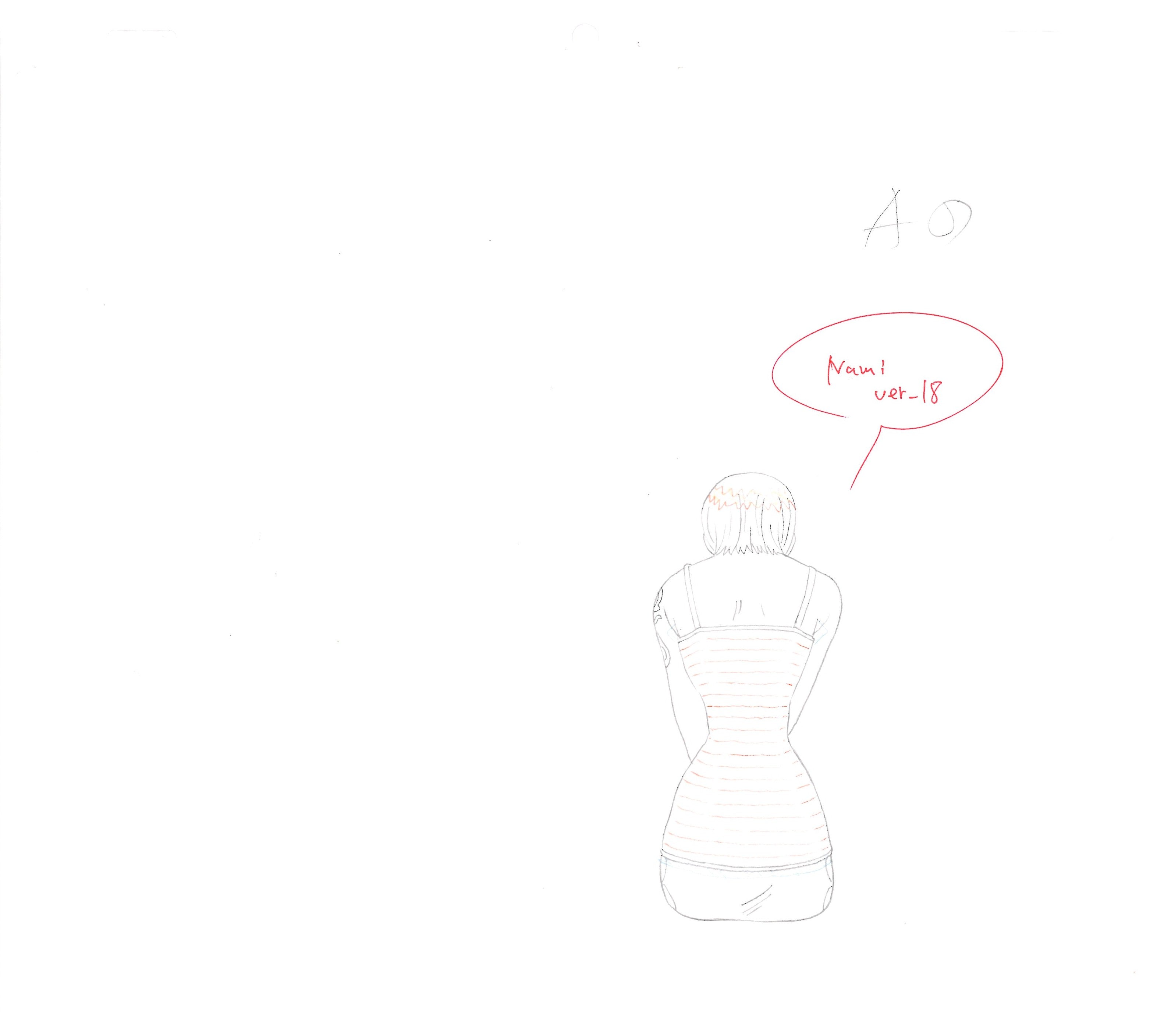 One Piece Original Sketch (Nami) 4 pages Set