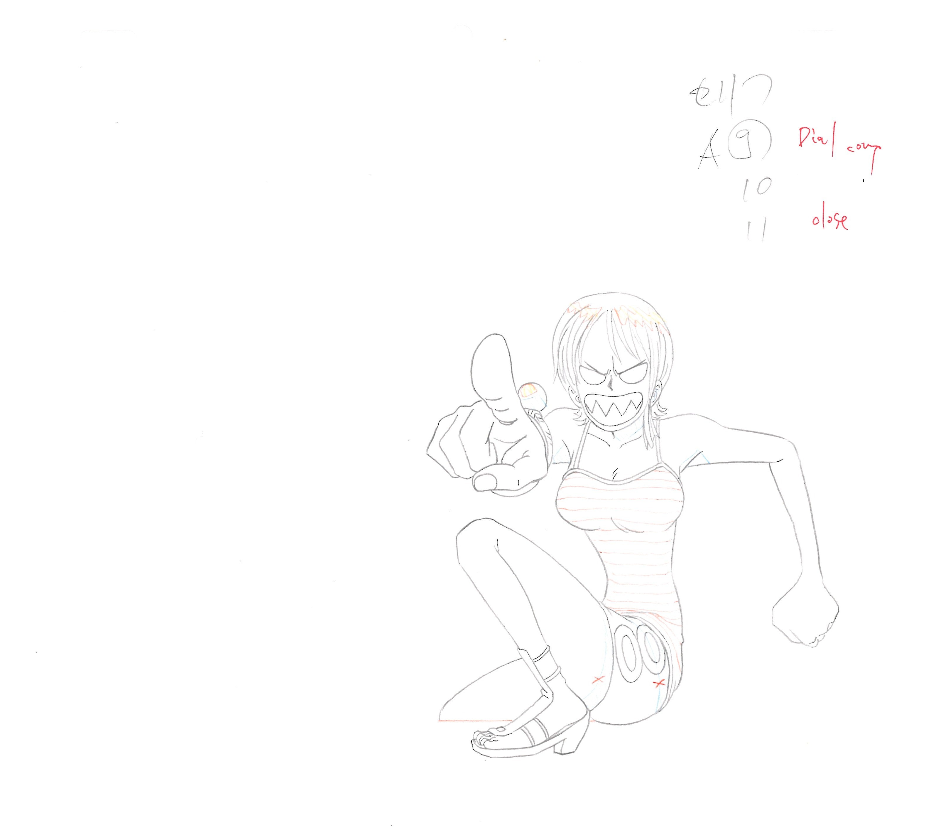 One Piece Original Sketch (Nami) 3 pages Set