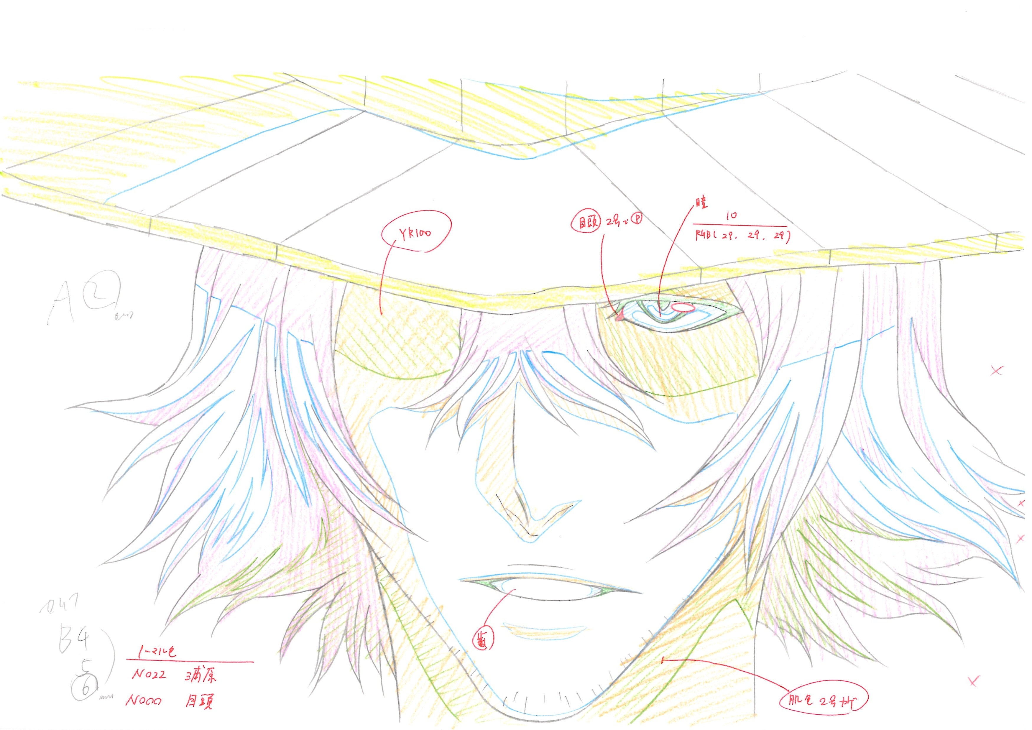 Dibujo original de Bleach (Kisuke Urahara) Set de 2 páginas